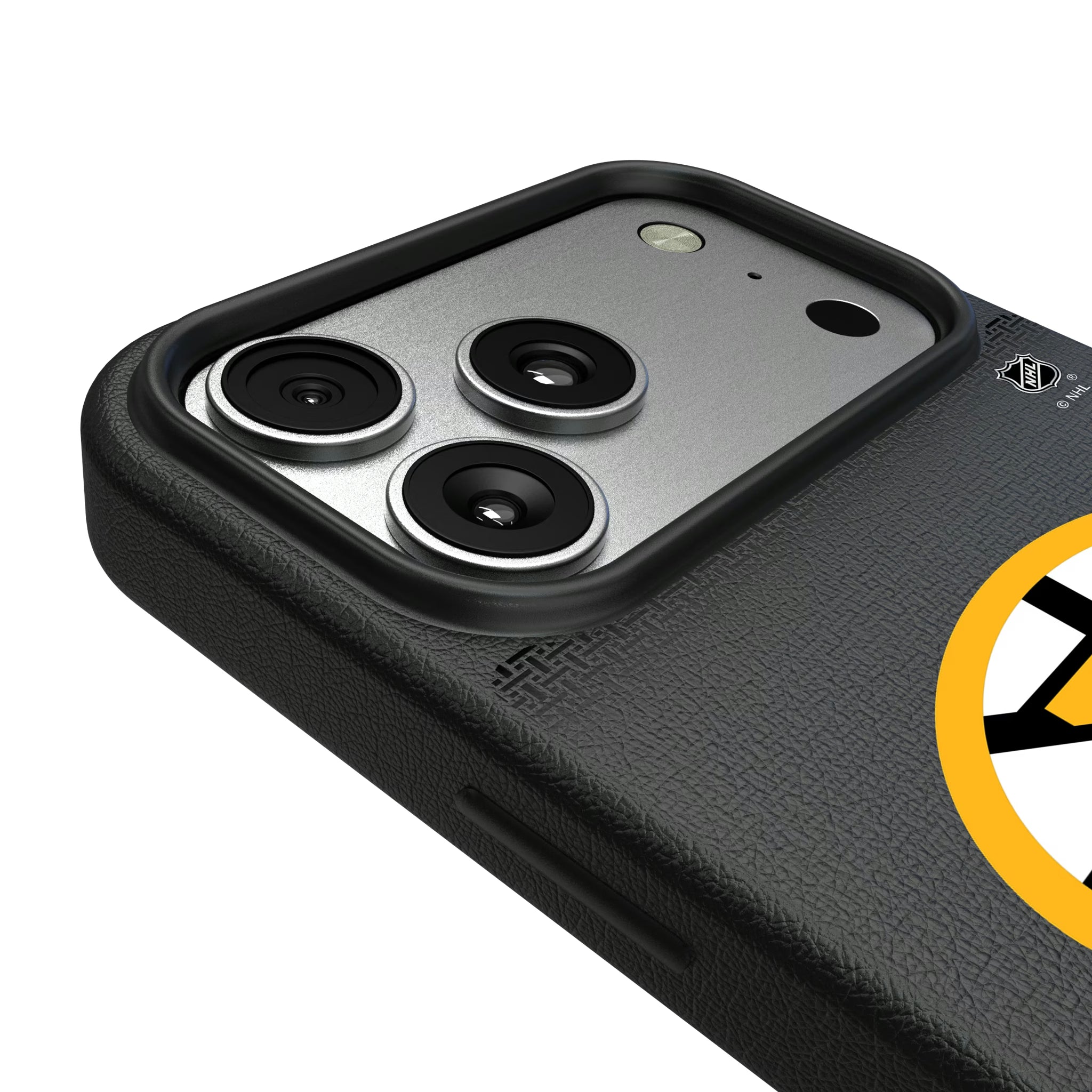 Boston Bruins Linen iPhone MagSafe Compatible Phone Case for Apple iPhone - Detail#Device_iPhone 17 Pro Max