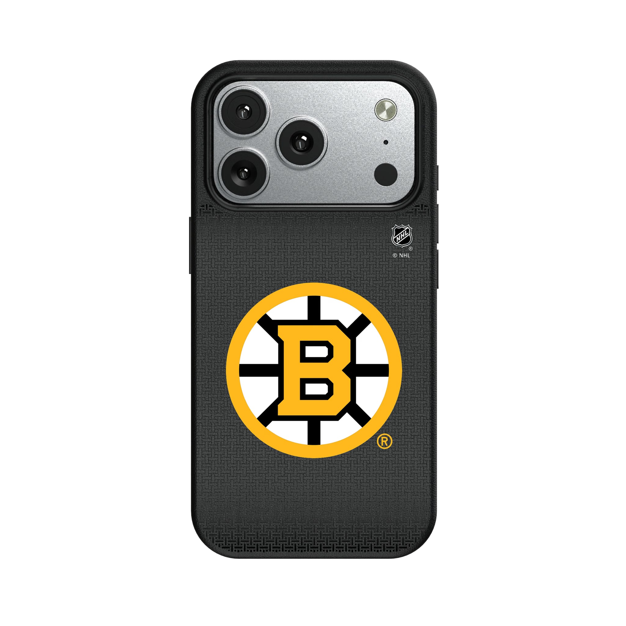Boston Bruins Linen iPhone MagSafe Compatible Phone Case for Apple iPhone#Device_iPhone 17 Pro
