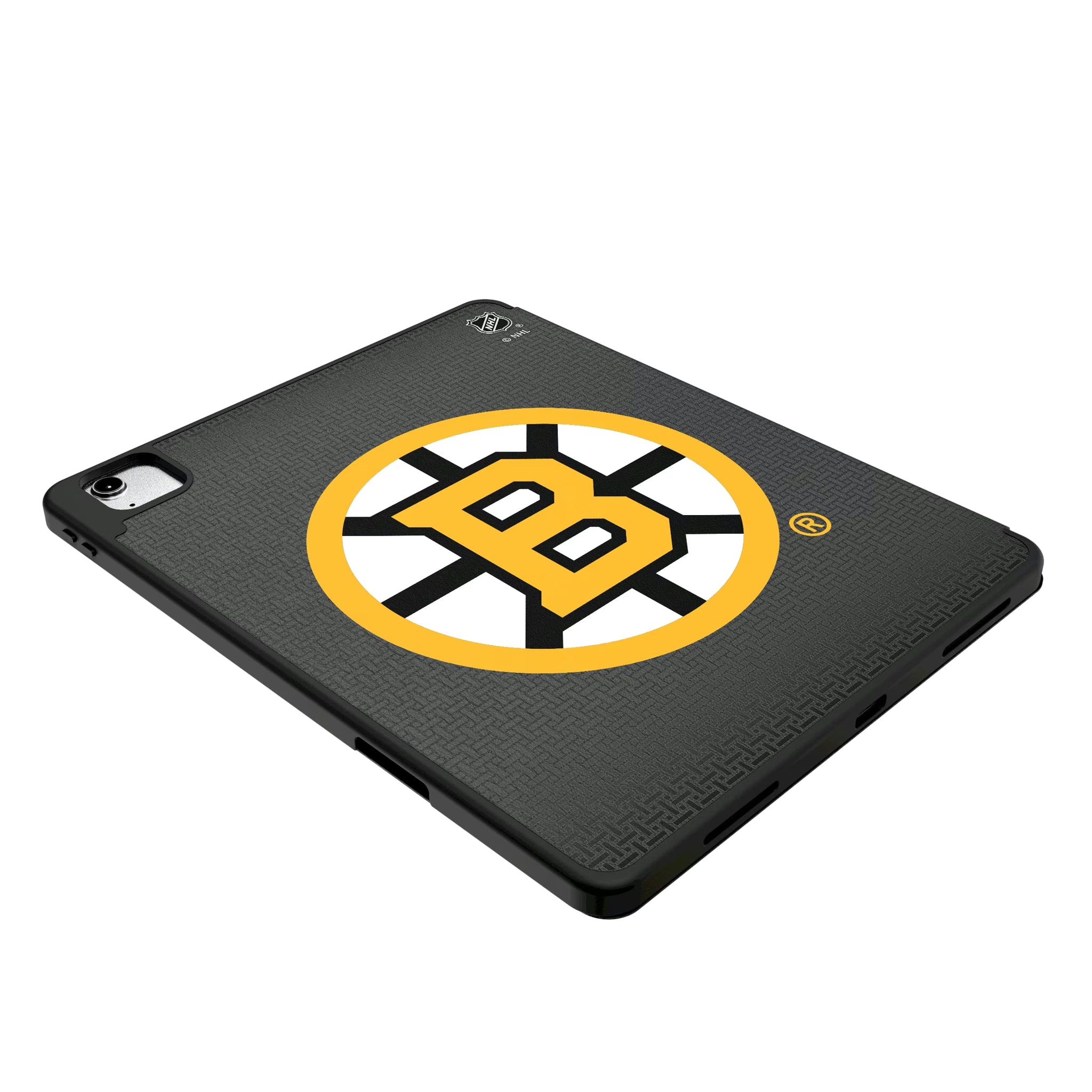 Boston Bruins Linen iPad Tablet Case for Apple iPad - Isometric View