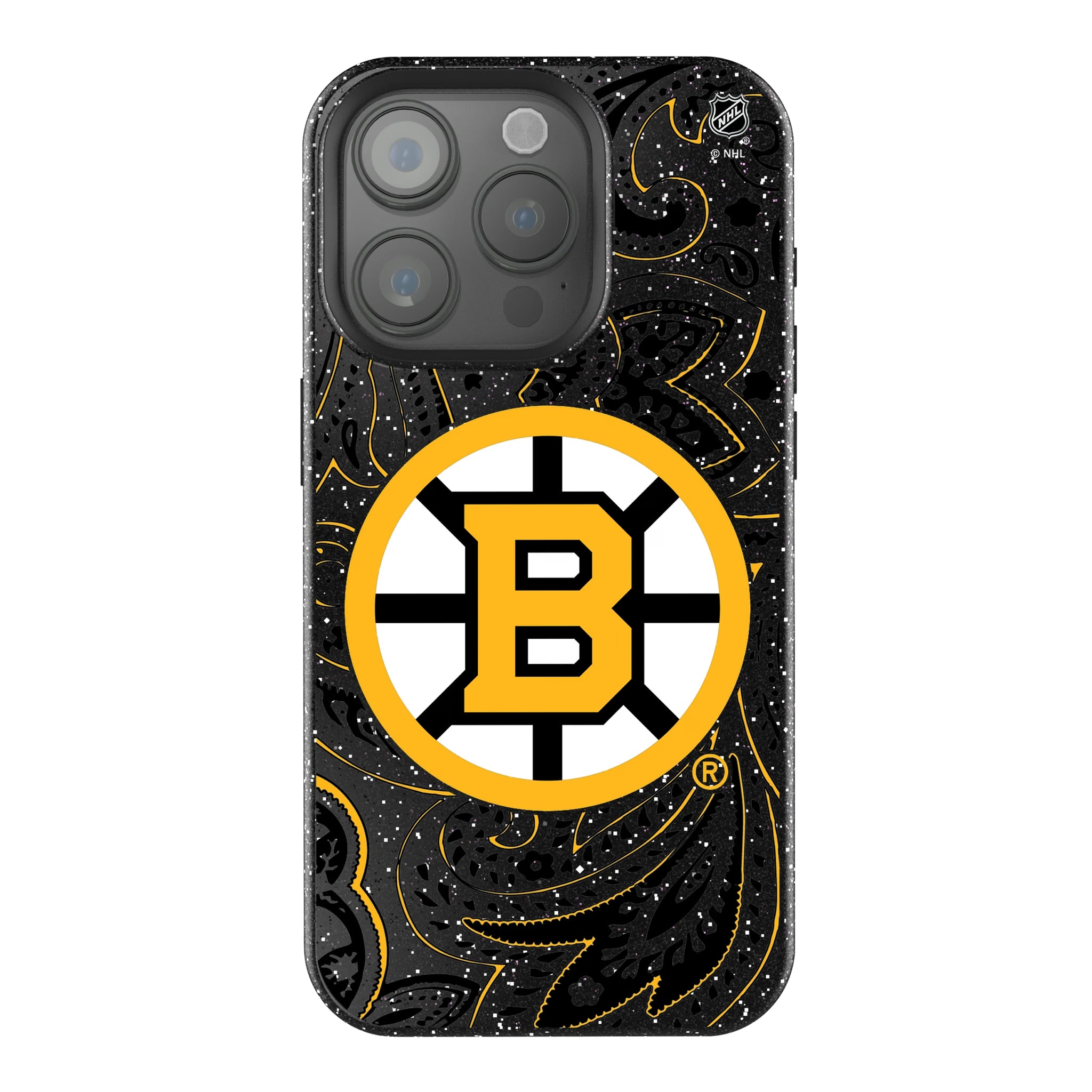 Boston Bruins Paisley iPhone Bling Phone Case for Apple iPhone