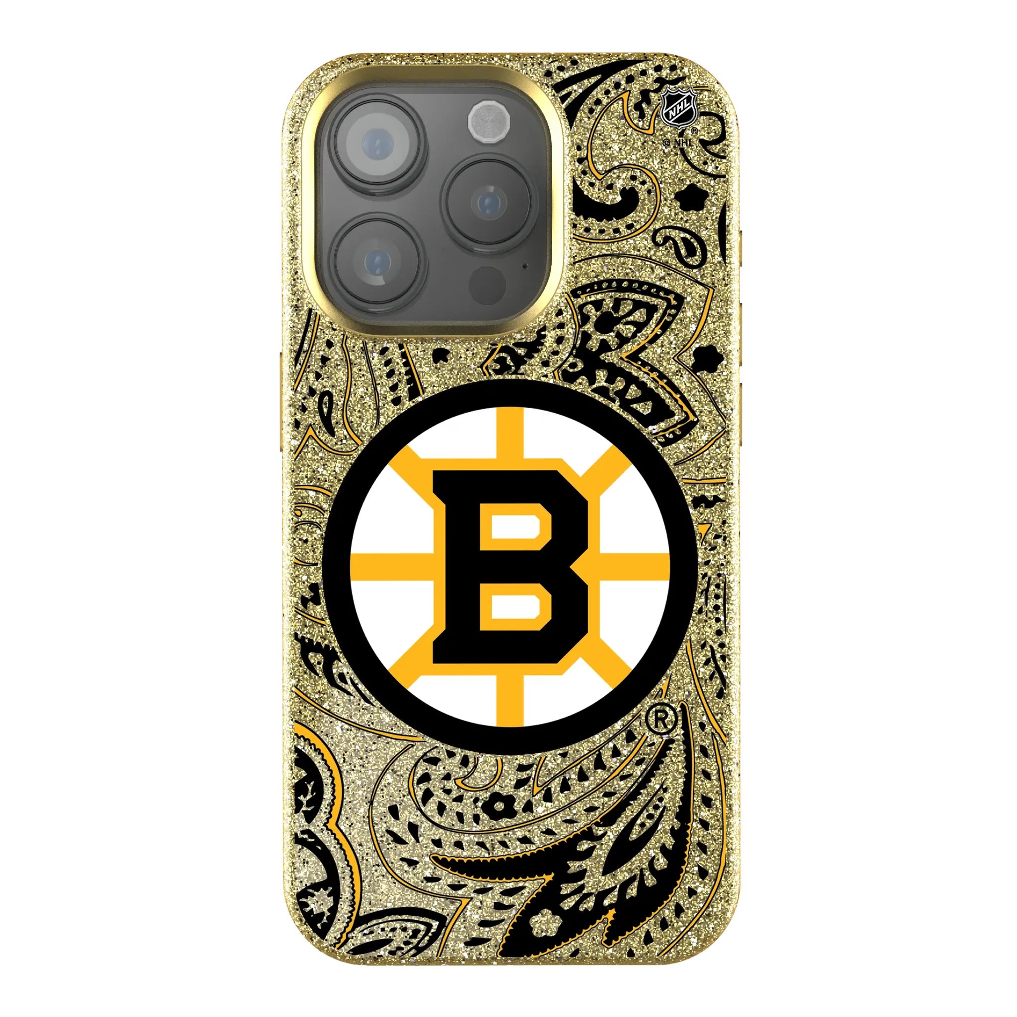 Boston Bruins Paisley iPhone Bling Phone Case for Apple iPhone