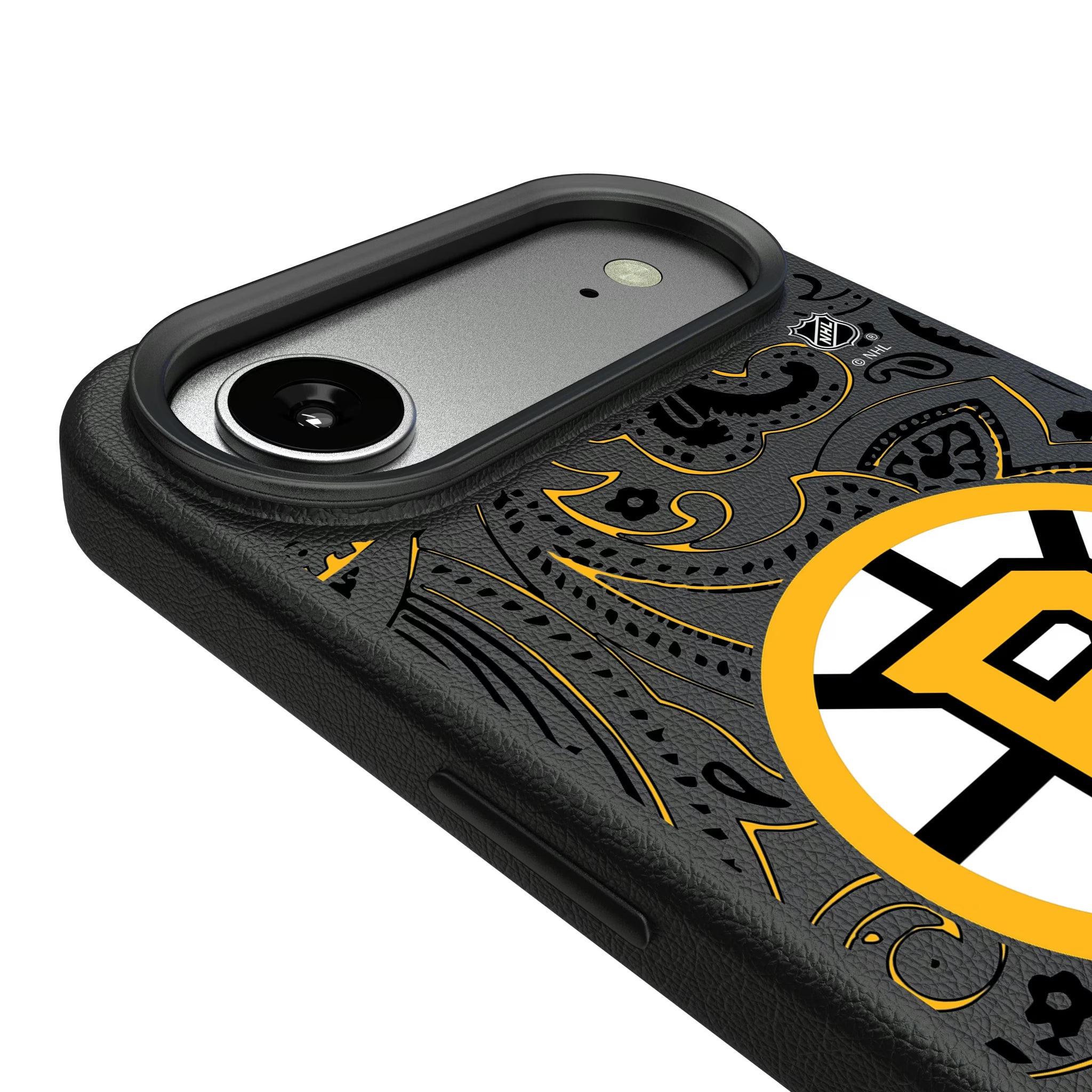 Boston Bruins Paisley iPhone MagSafe Compatible Phone Case for Apple iPhone - Detail#Device_iPhone Air