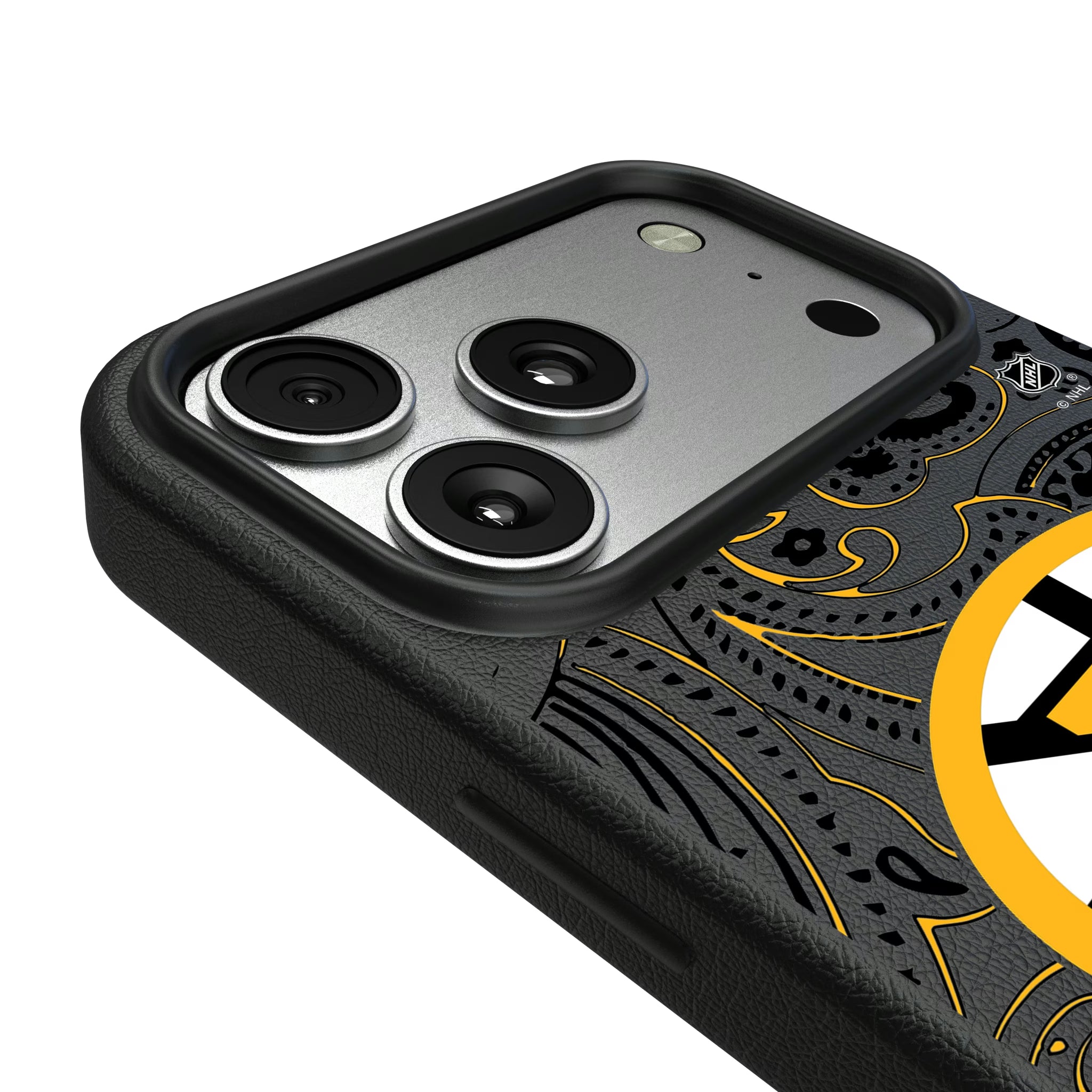 Boston Bruins Paisley iPhone MagSafe Compatible Phone Case for Apple iPhone - Detail#Device_iPhone 17 Pro Max