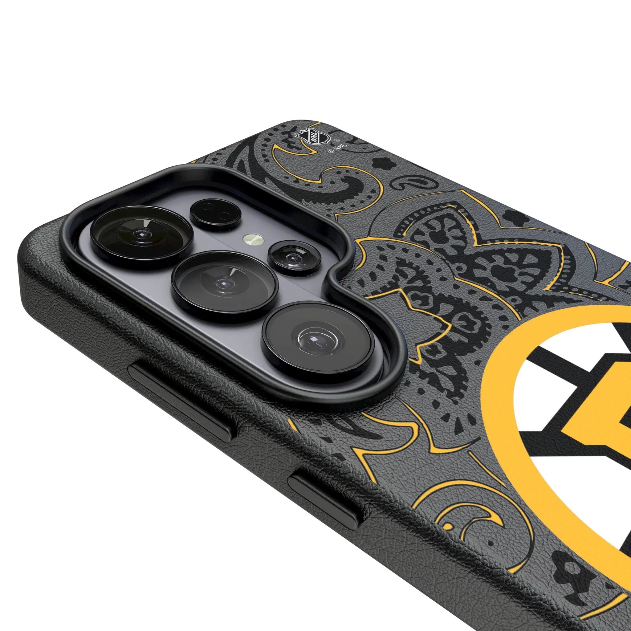 Boston Bruins Paisley Galaxy MagSafe Compatible Phone Case for Samsung Galaxy - Detail#Device_Galaxy S26 Ultra