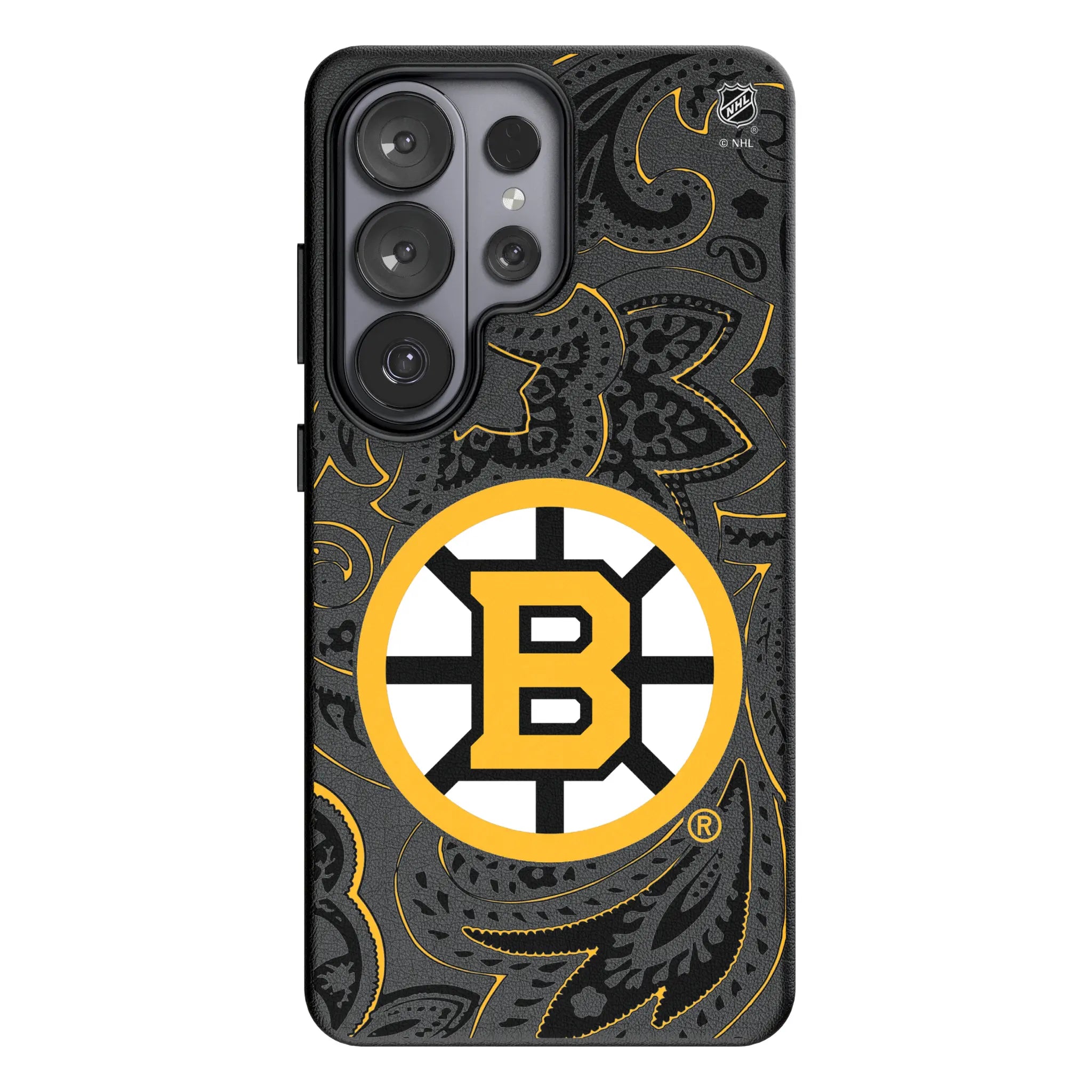 Boston Bruins Paisley Galaxy MagSafe Compatible Phone Case for Samsung Galaxy#Device_Galaxy S26 Ultra