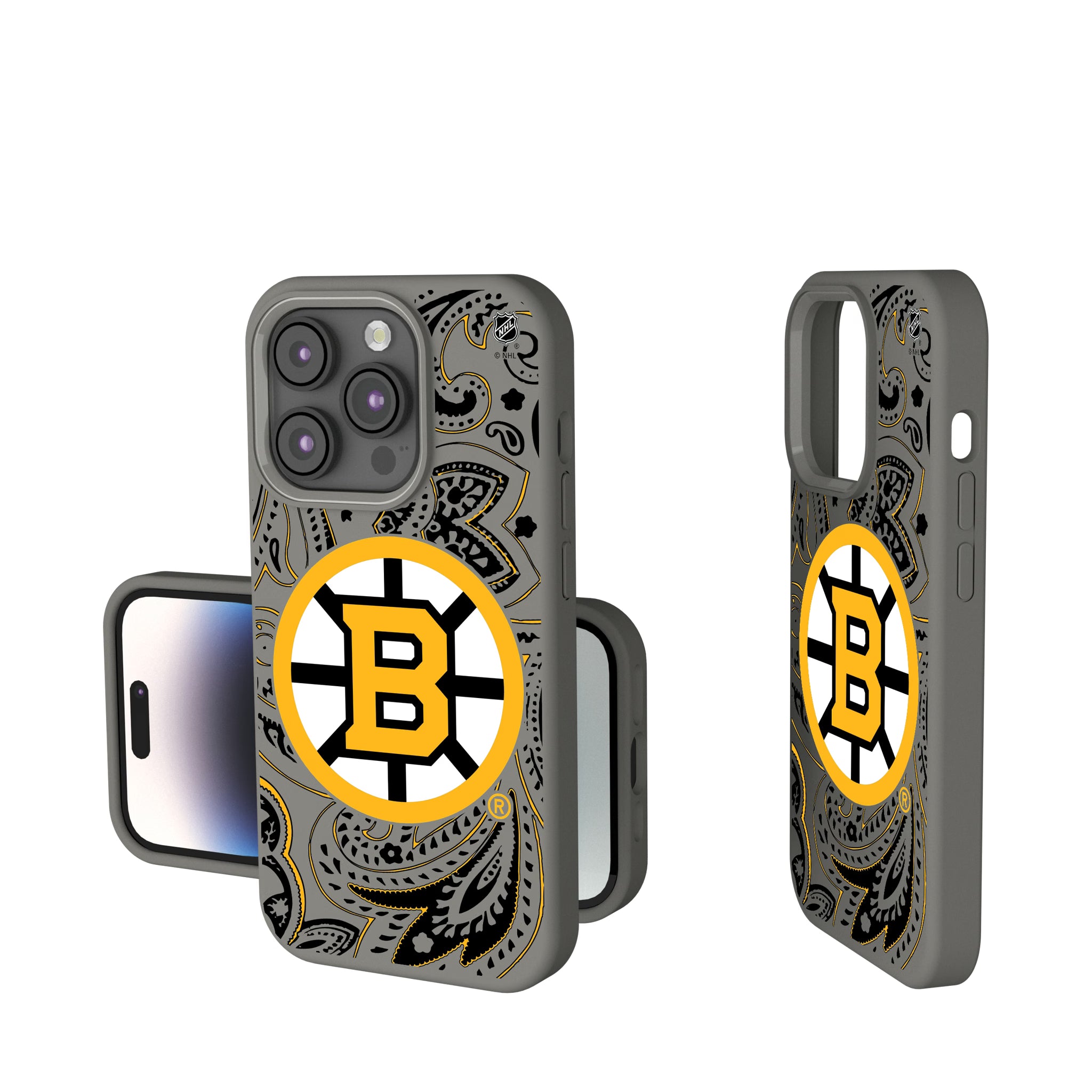 Boston Bruins Paisley iPhone Soft Touch Phone Case for Apple iPhone