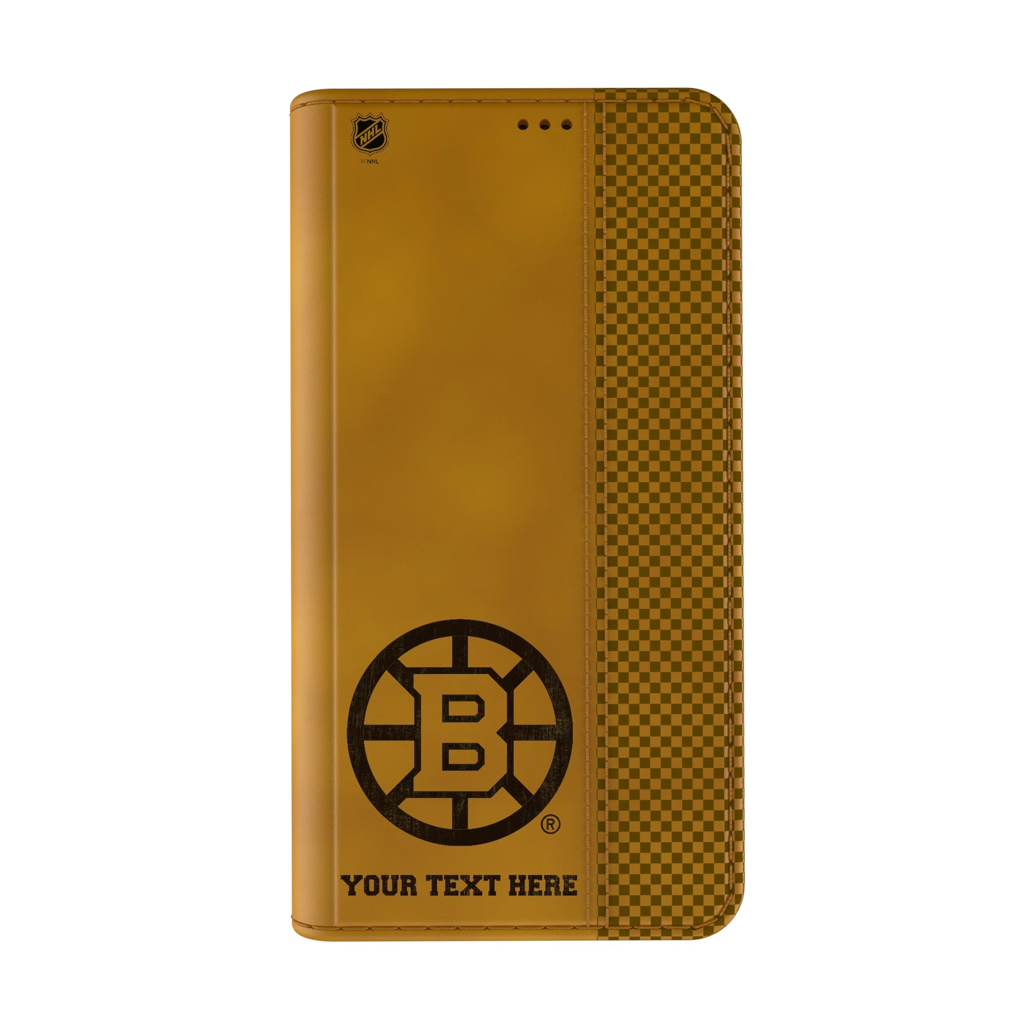 Boston Bruins Personalized Burn iPhone Folio Phone Case for Apple iPhone