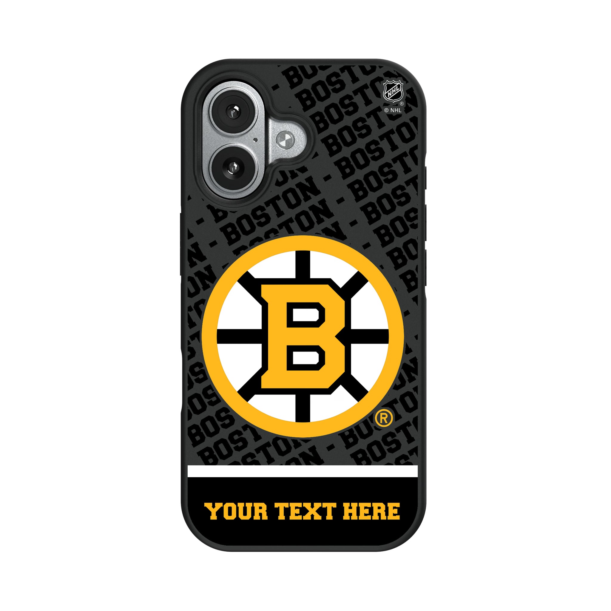 Boston Bruins Personalized EndZone Plus iPhone Bump Phone Case for Apple iPhone#Device_iPhone 17