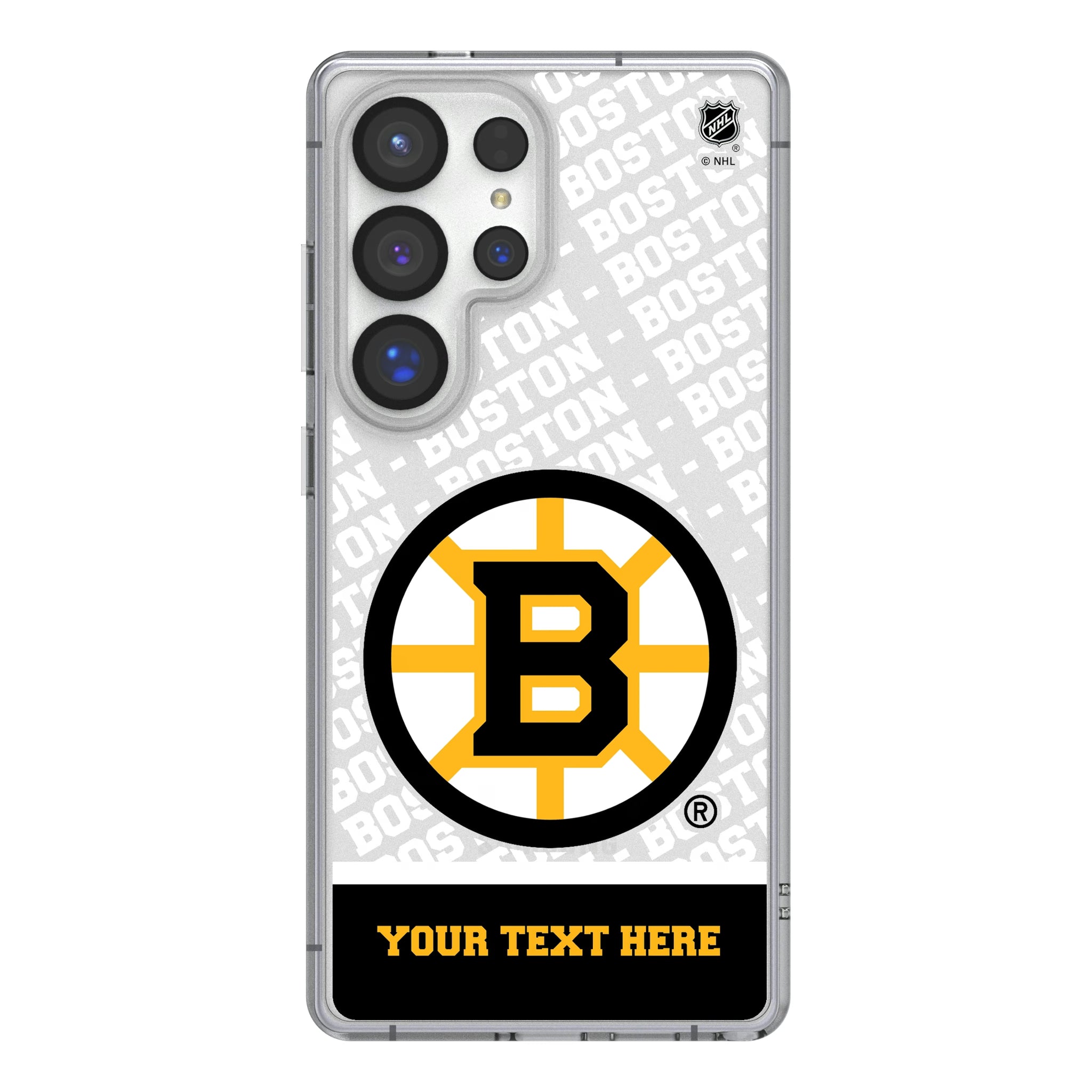 Boston Bruins Personalized EndZone Plus Galaxy Clear Phone Case for Samsung Galaxy