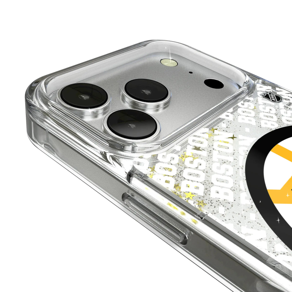 Boston Bruins Personalized EndZone Plus iPhone Glitter Phone Case for Apple iPhone - Detail#Device_iPhone 17 Pro