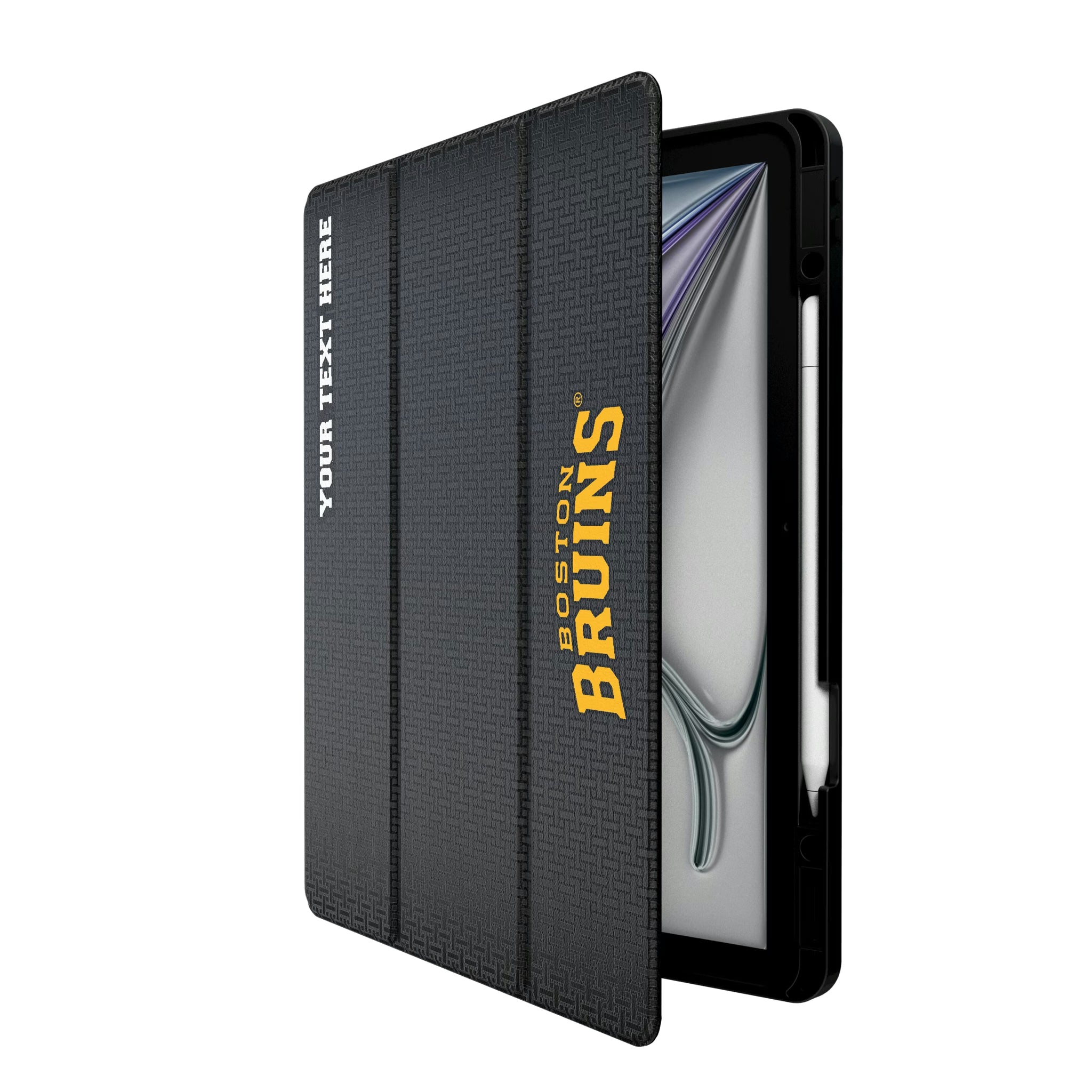 Boston Bruins Personalized Linen iPad Tablet Case for Apple iPad