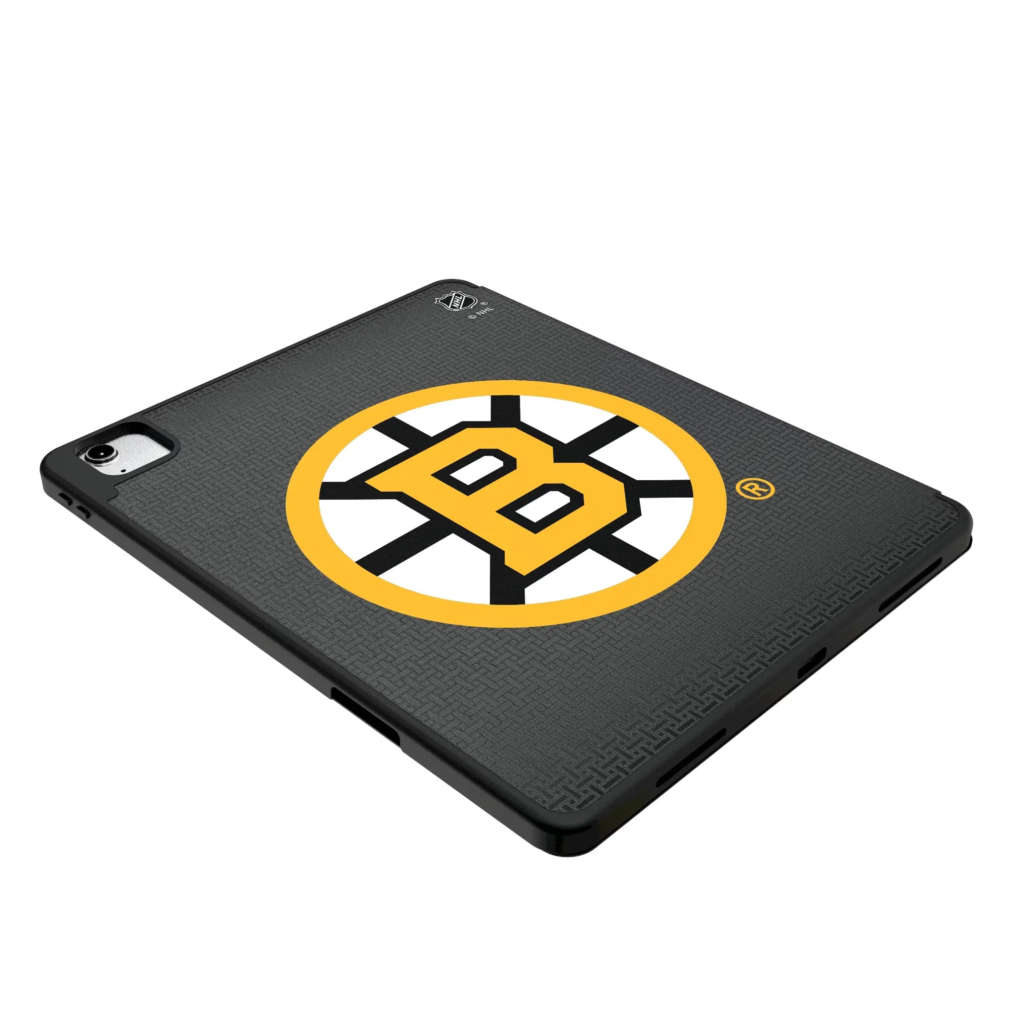Boston Bruins Personalized Linen iPad Tablet Case for Apple iPad - Isometric View