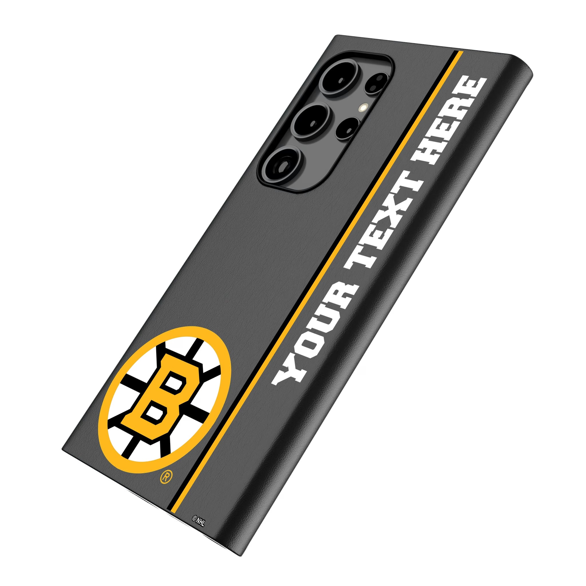 Boston Bruins Personalized Sidebard Galaxy MagSafe Compatible Phone Case for Samsung Galaxy - Isometric View