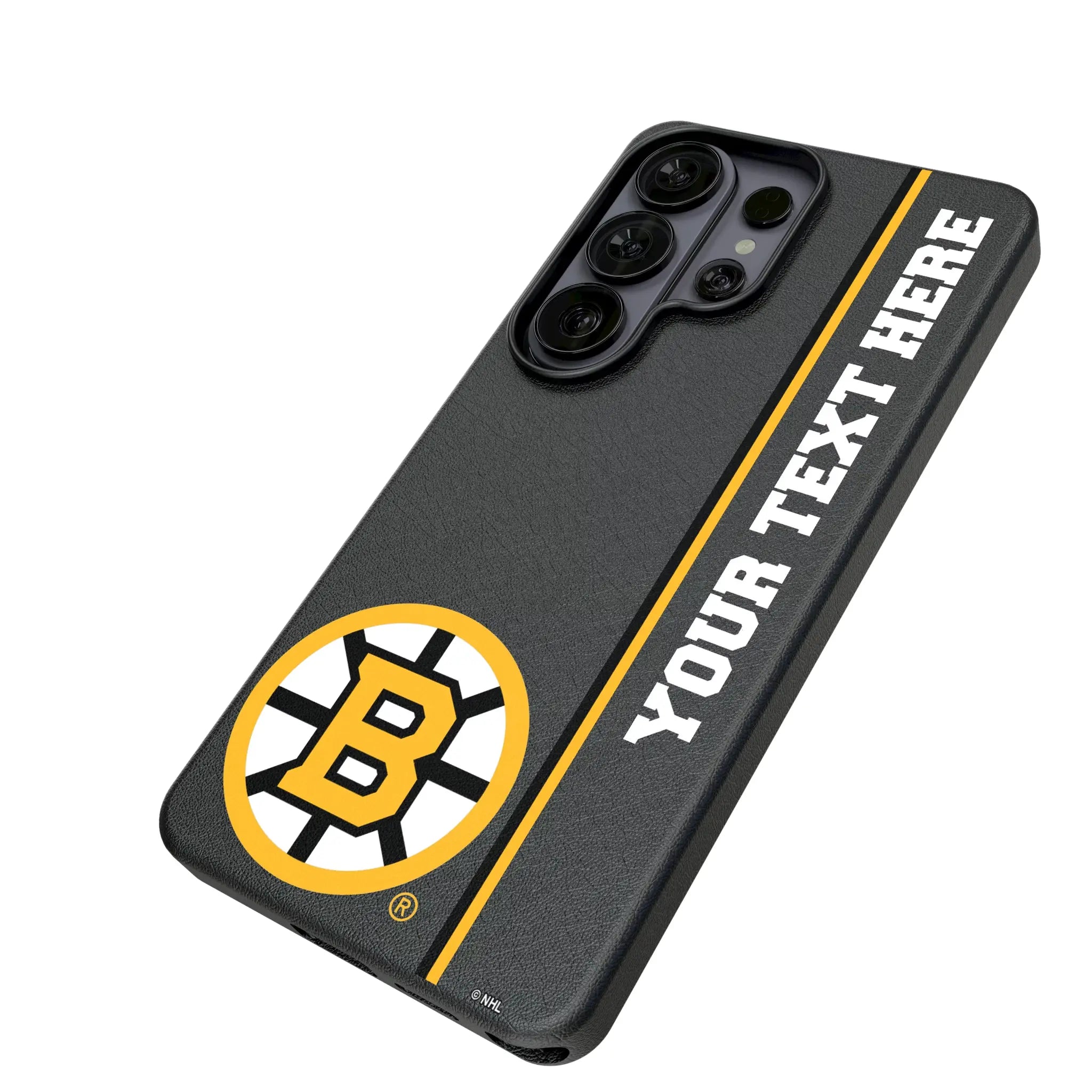 Boston Bruins Personalized Sidebard Galaxy MagSafe Compatible Phone Case for Samsung Galaxy - Isometric View#Device_Galaxy S26 Ultra