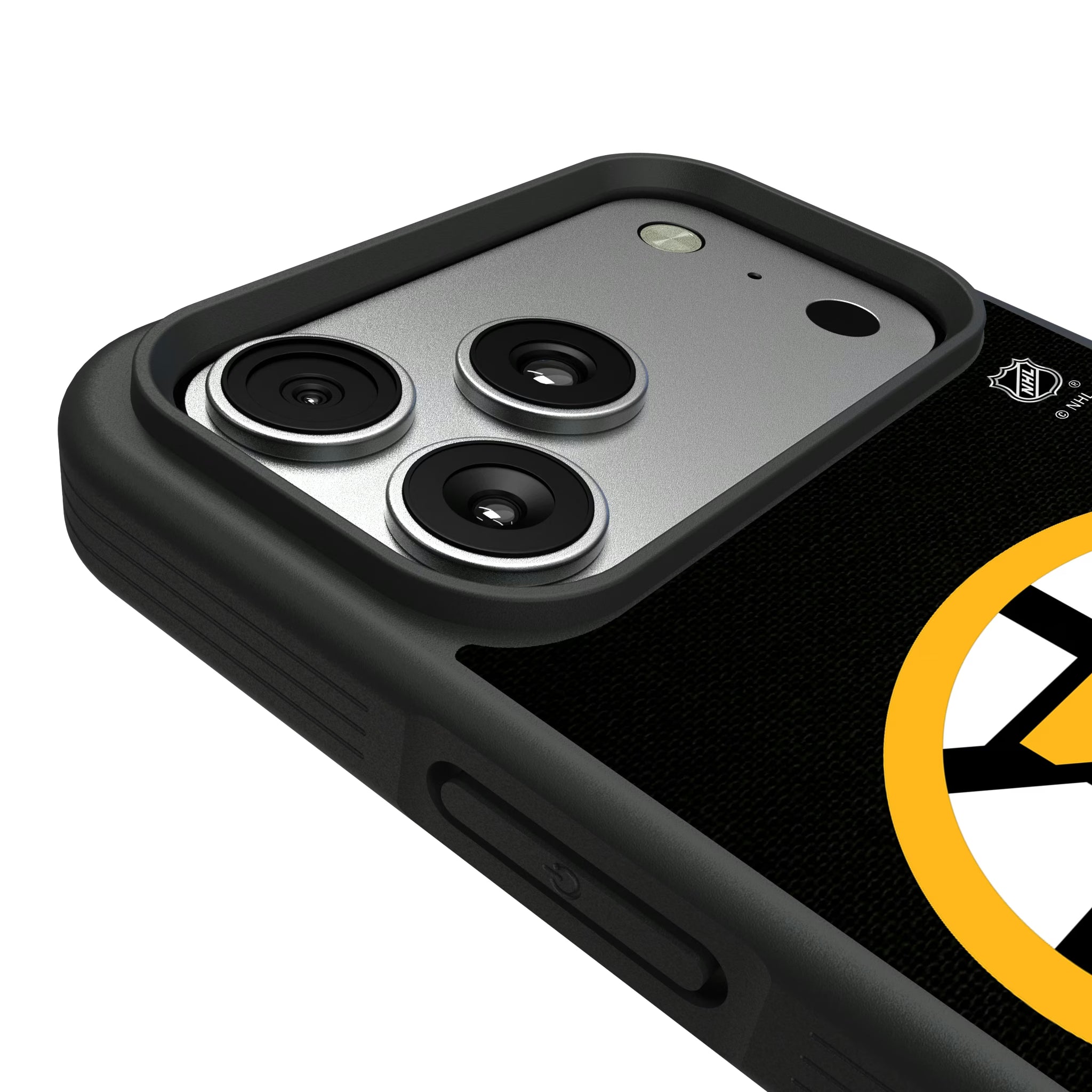 Boston Bruins Personalized Stripe iPhone Bump Phone Case for Apple iPhone - Detail#Device_iPhone 17 Pro Max