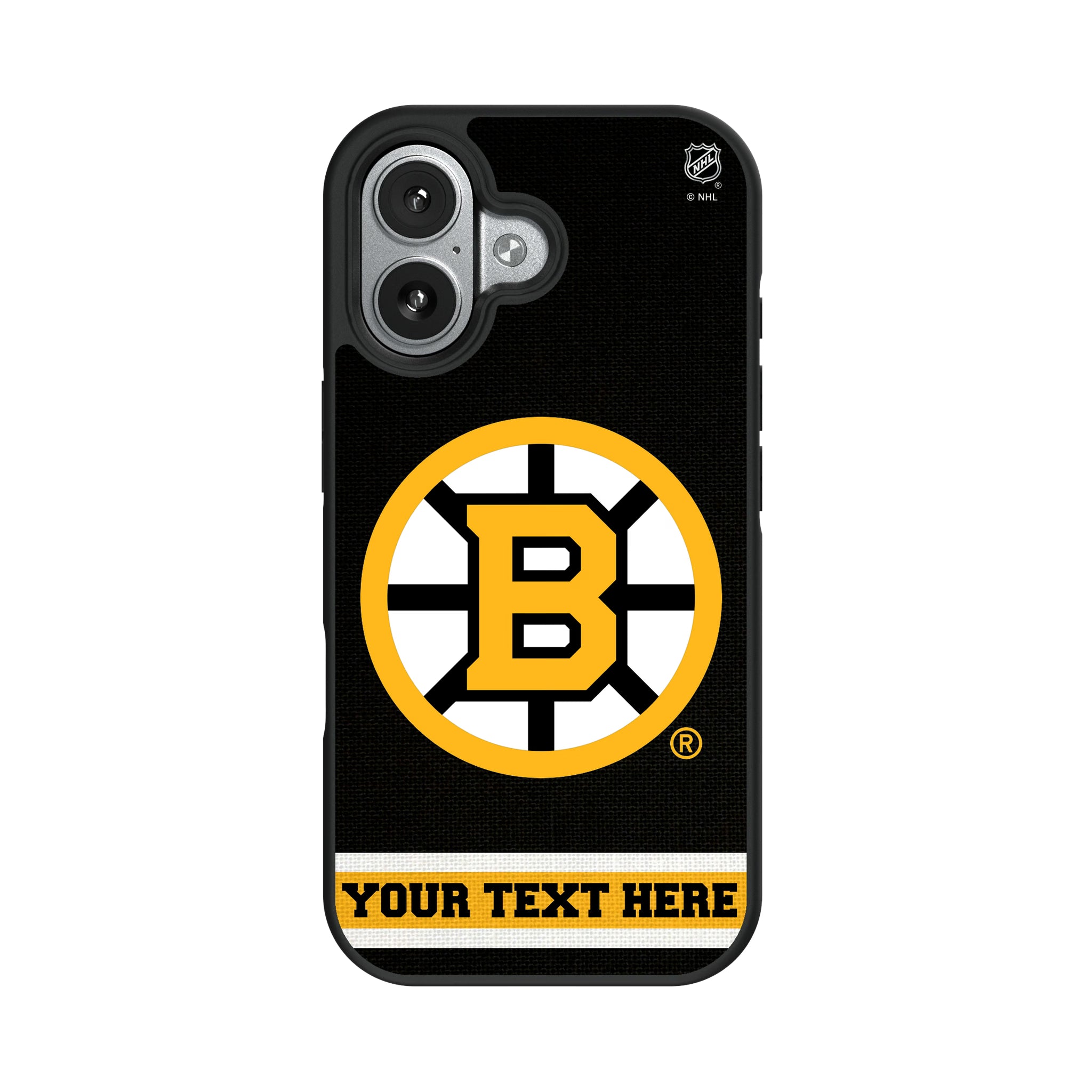 Boston Bruins Personalized Stripe iPhone Bump Phone Case for Apple iPhone#Device_iPhone 17