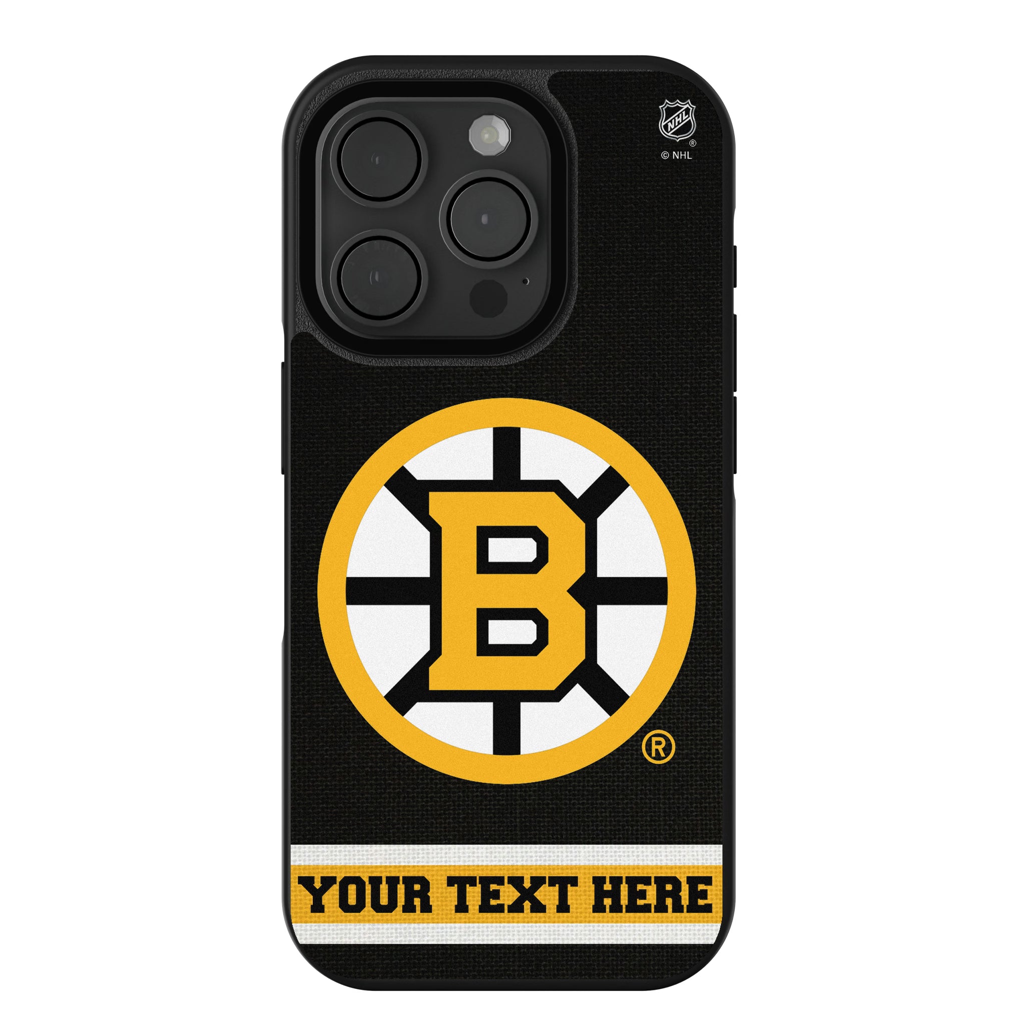 Boston Bruins Personalized Stripe iPhone Bump Phone Case for Apple iPhone