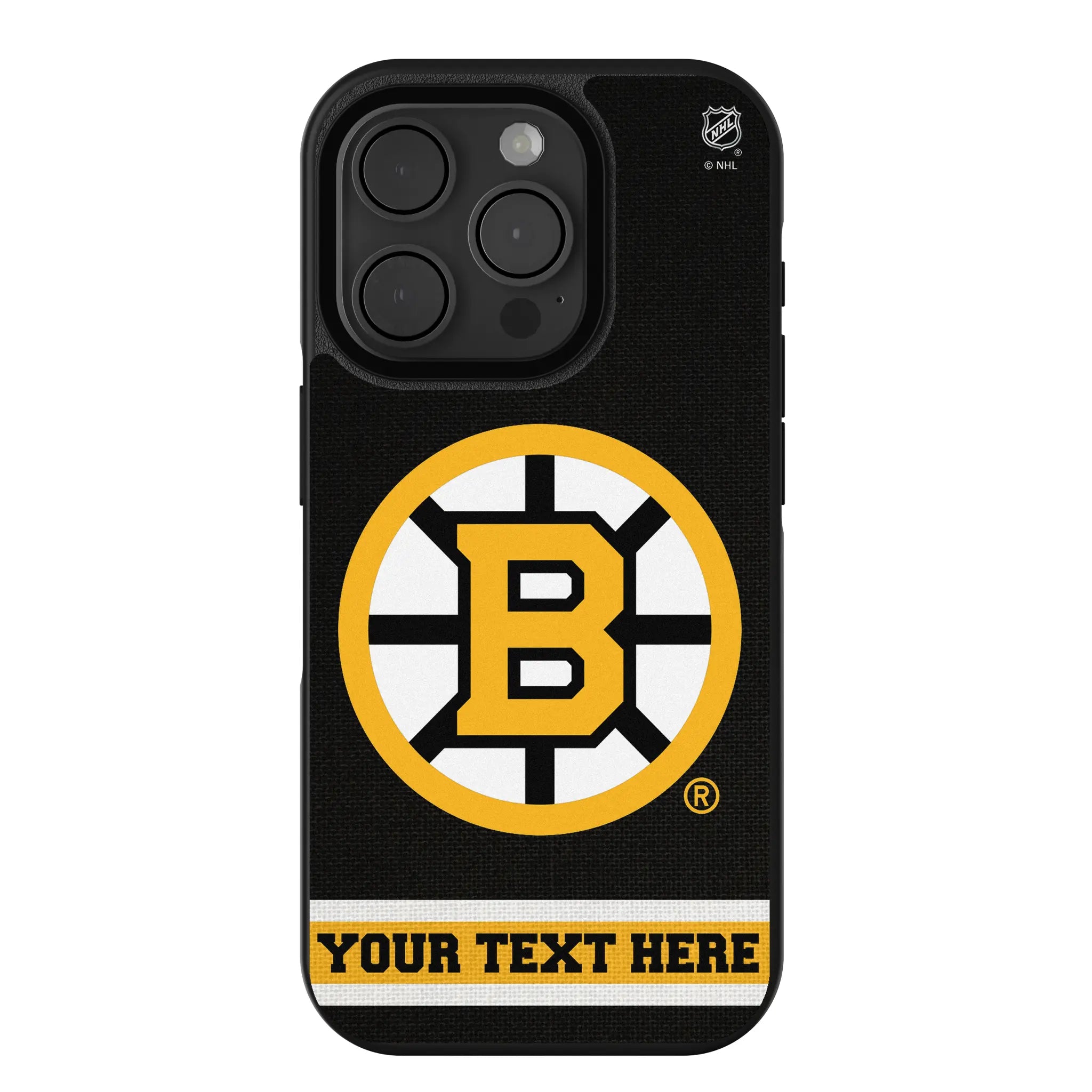 Boston Bruins Personalized Stripe iPhone Bump Phone Case for Apple iPhone