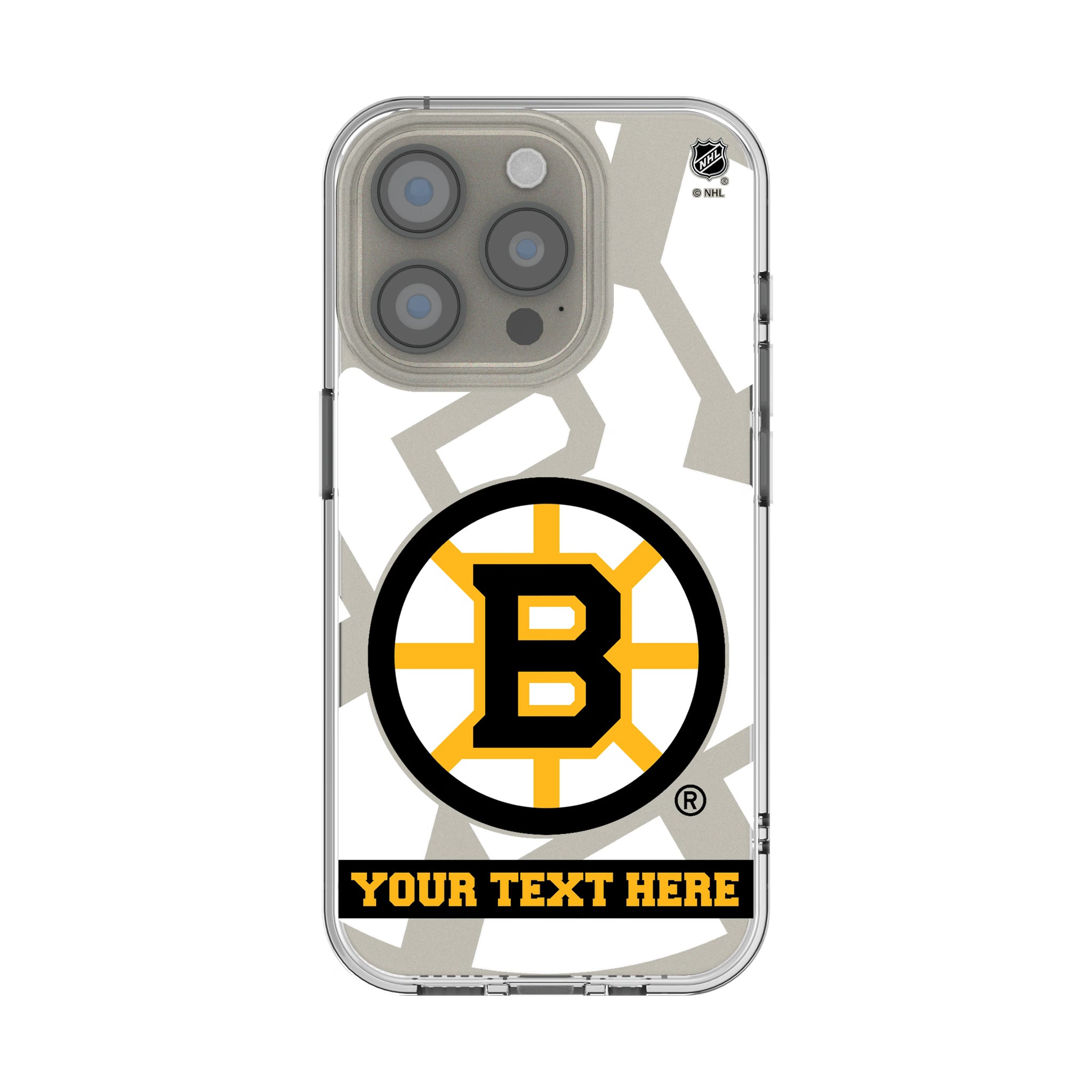 Boston Bruins Personalized Tilt iPhone Clear Phone Case for Apple iPhone