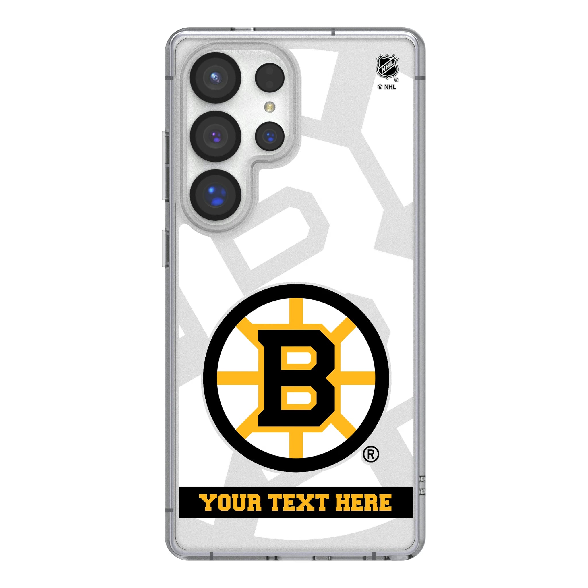 Boston Bruins Personalized Tilt Galaxy Clear Phone Case for Samsung Galaxy