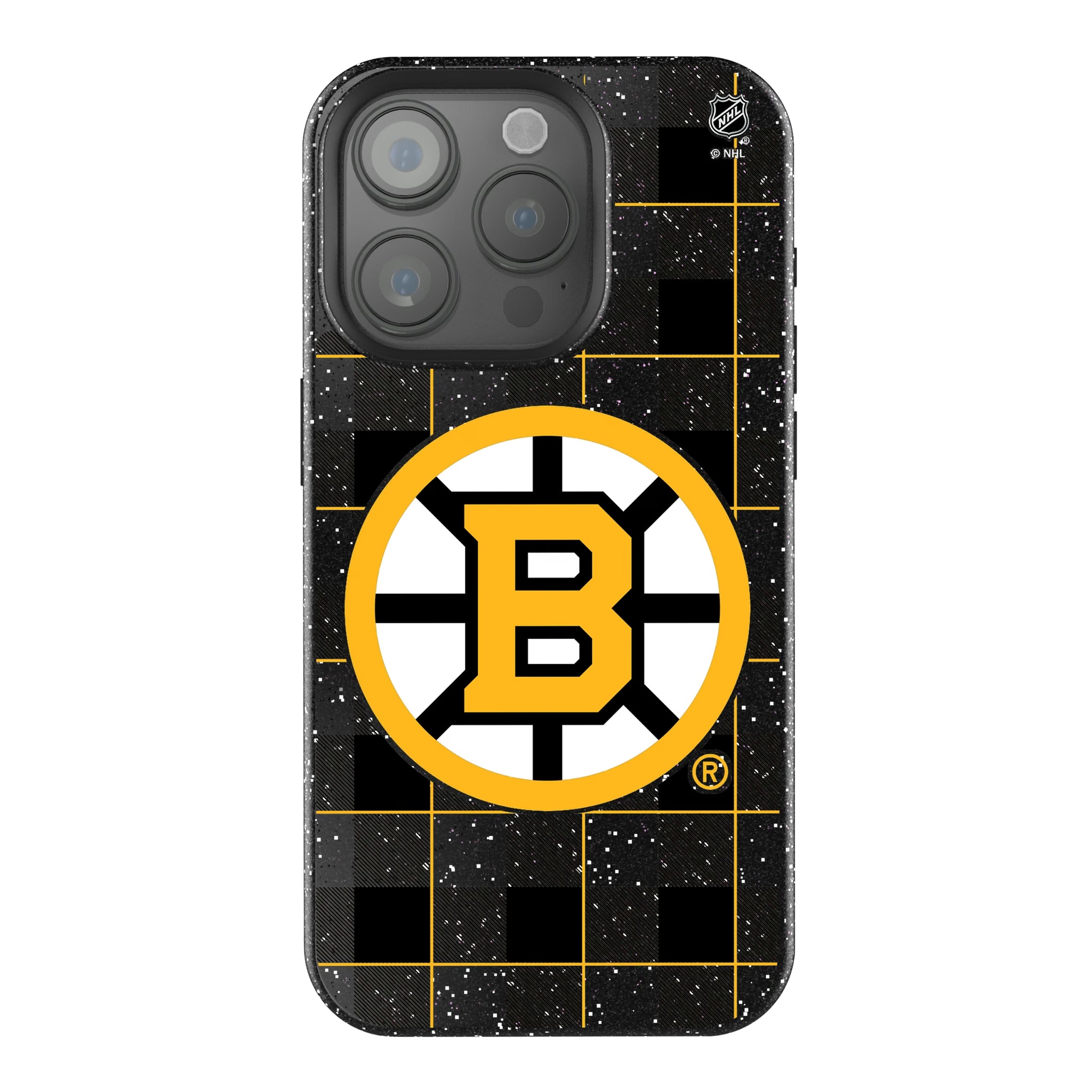 Boston Bruins Plaid iPhone Bling Phone Case for Apple iPhone