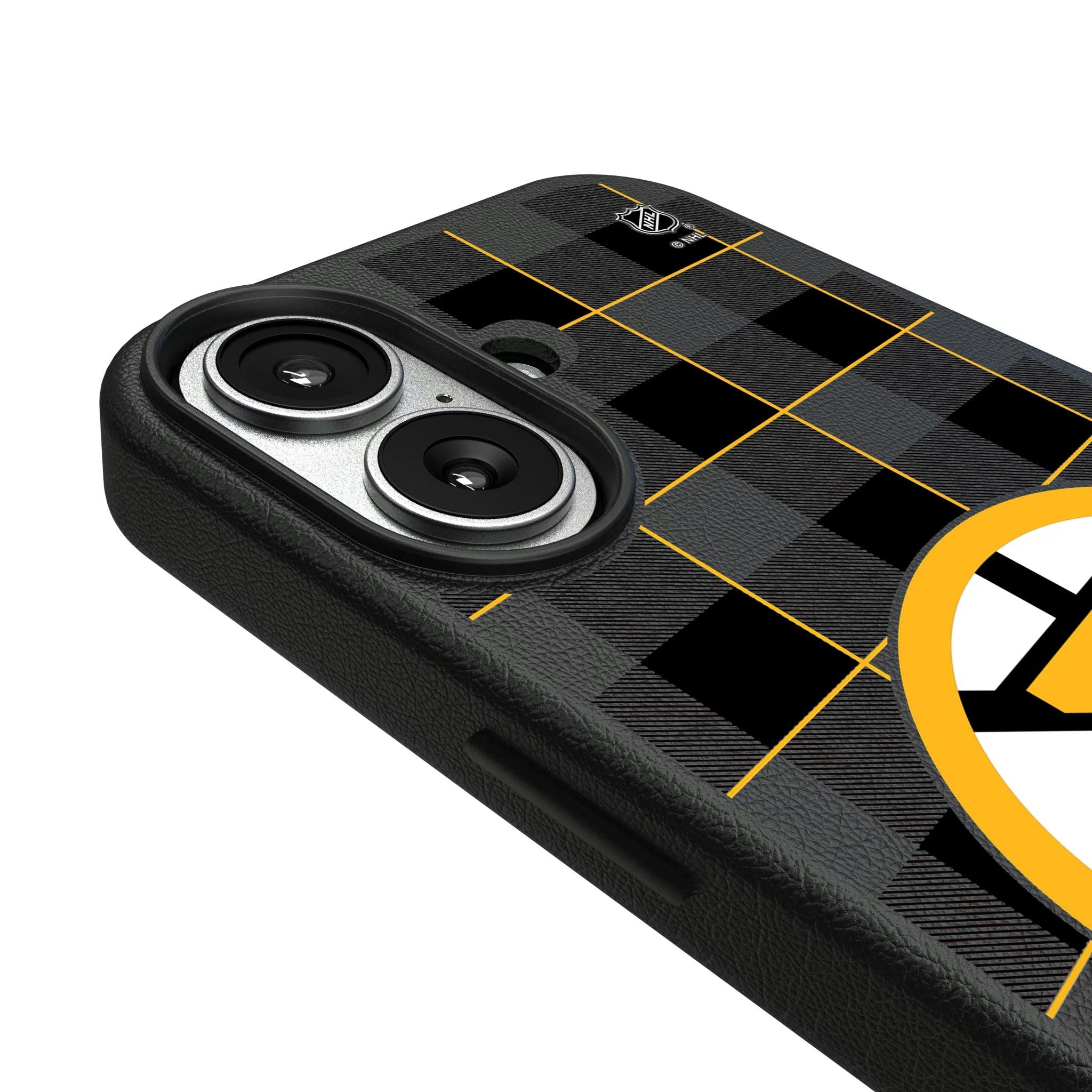 Boston Bruins Plaid iPhone MagSafe Compatible Phone Case for Apple iPhone - Detail#Device_iPhone 17