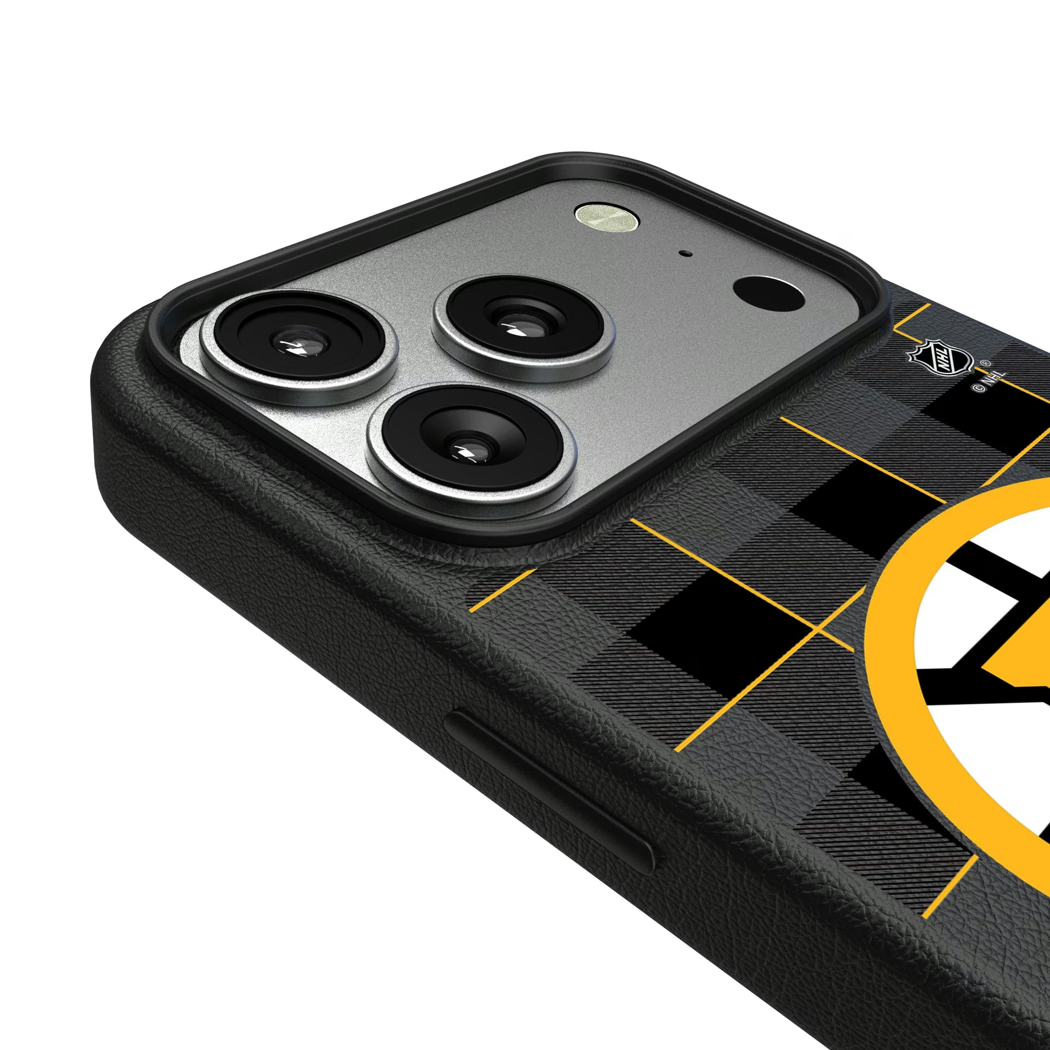 Boston Bruins Plaid iPhone MagSafe Compatible Phone Case for Apple iPhone - Detail#Device_iPhone 17 Pro