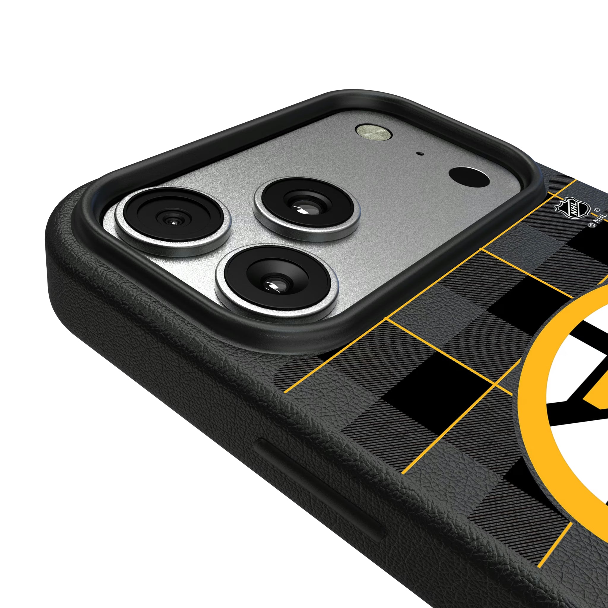 Boston Bruins Plaid iPhone MagSafe Compatible Phone Case for Apple iPhone - Detail#Device_iPhone 17 Pro Max