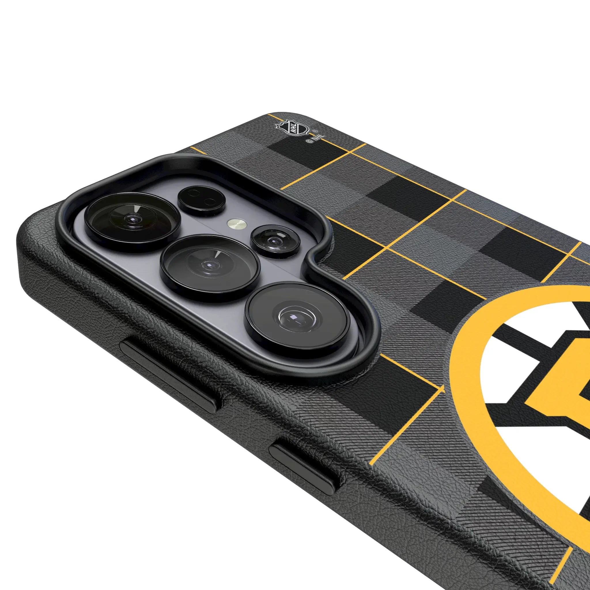 Boston Bruins Plaid Galaxy MagSafe Compatible Phone Case for Samsung Galaxy - Detail#Device_Galaxy S26 Ultra