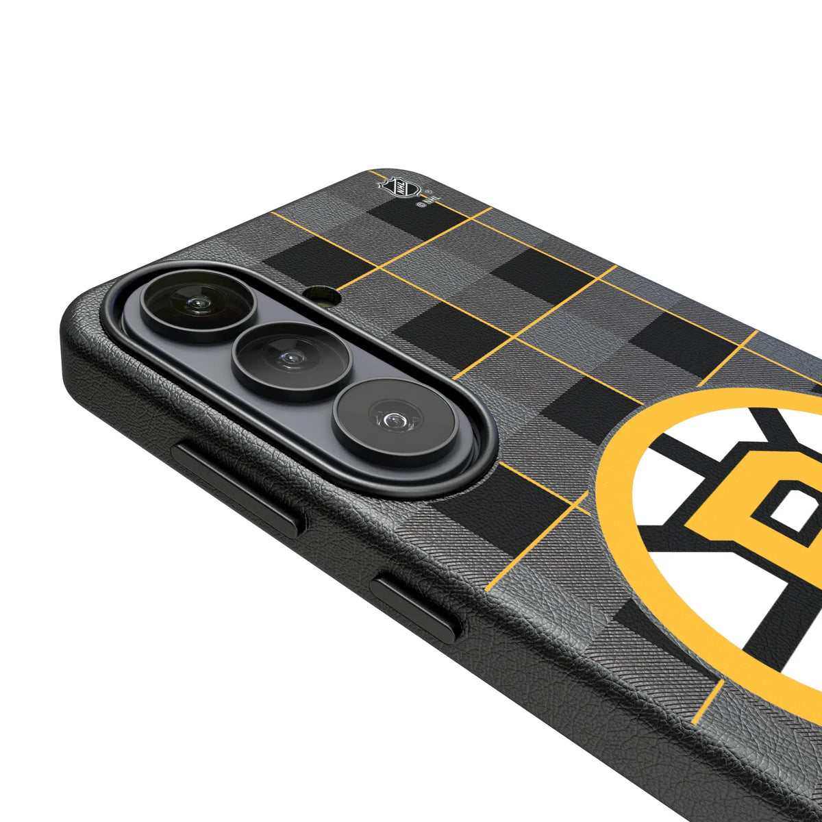 Boston Bruins Plaid Galaxy MagSafe Compatible Phone Case for Samsung Galaxy - Detail#Device_Galaxy S26