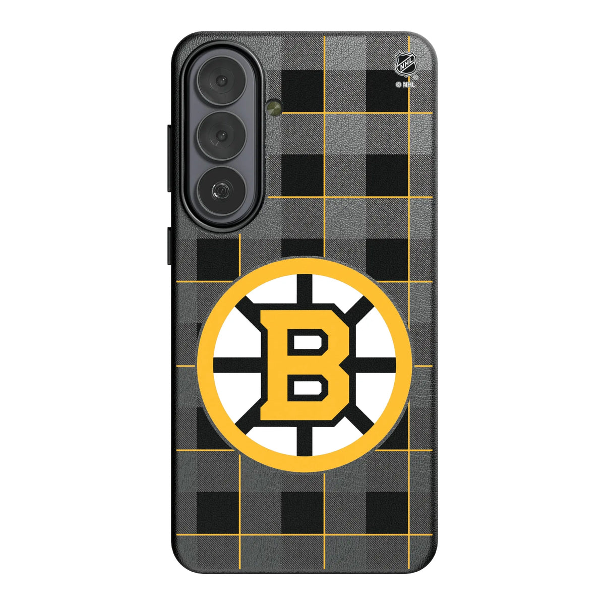 Boston Bruins Plaid Galaxy MagSafe Compatible Phone Case for Samsung Galaxy#Device_Galaxy S26 Plus