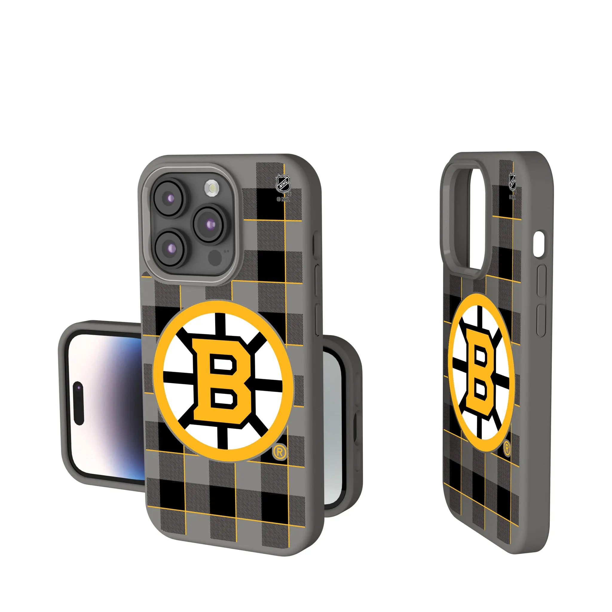 Boston Bruins Plaid iPhone Soft Touch Phone Case for Apple iPhone