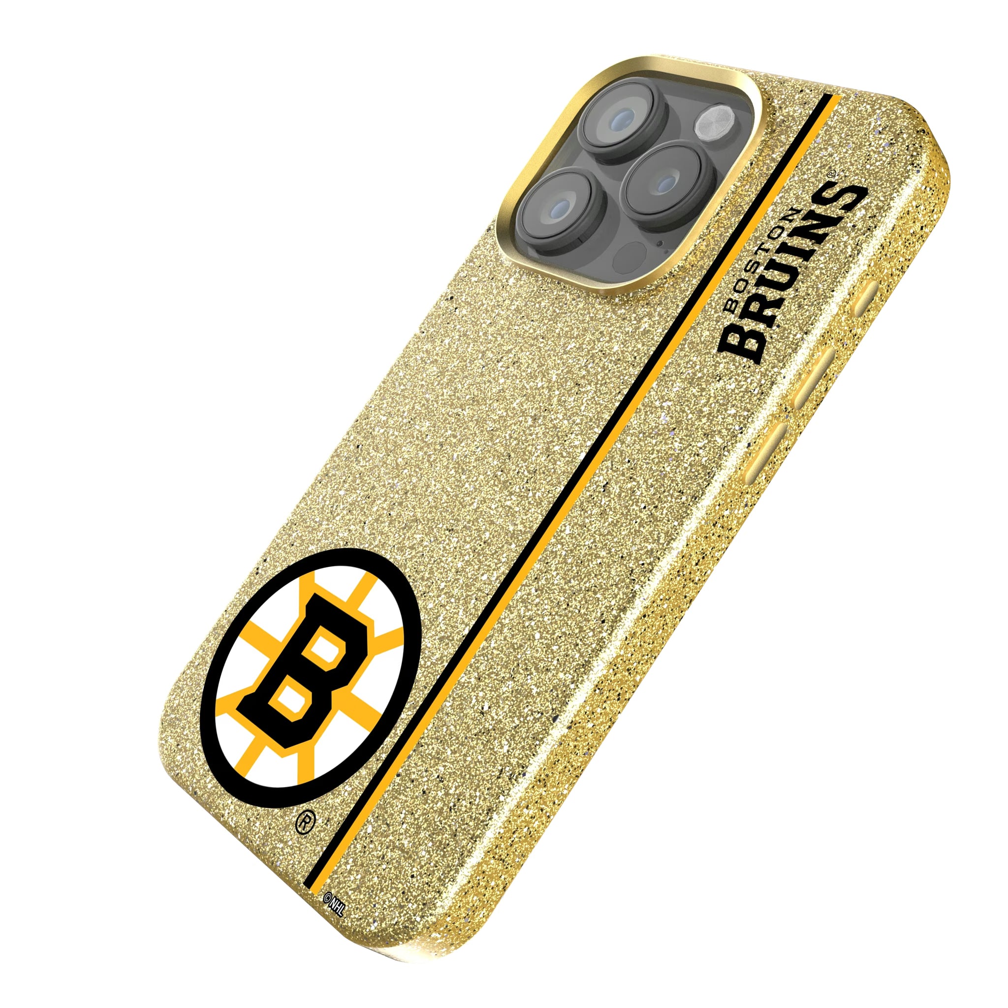 Boston Bruins Sidebar iPhone Bling Phone Case for Apple iPhone - Isometric View