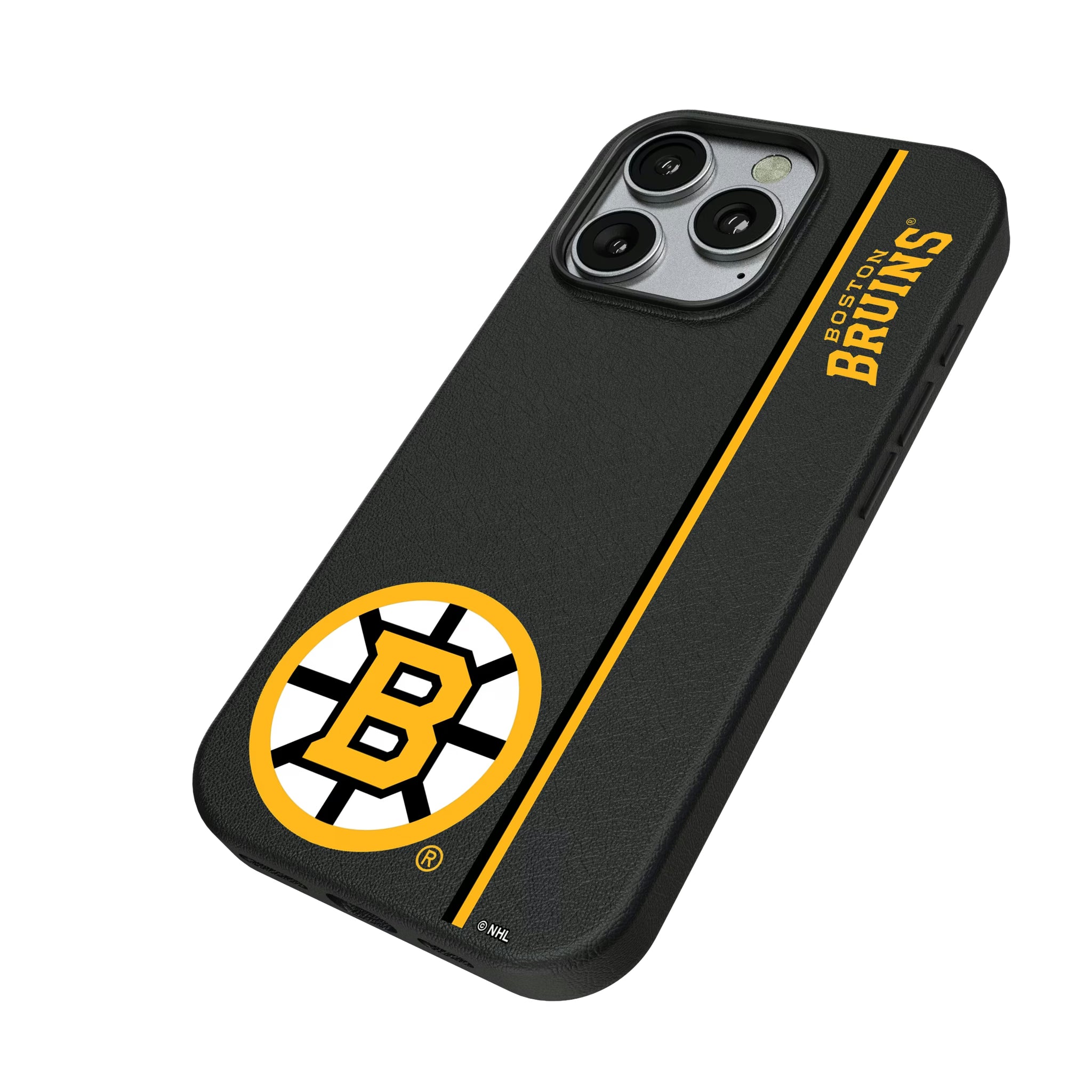 Boston Bruins Sidebar iPhone MagSafe Compatible Phone Case for Apple iPhone - Isometric View