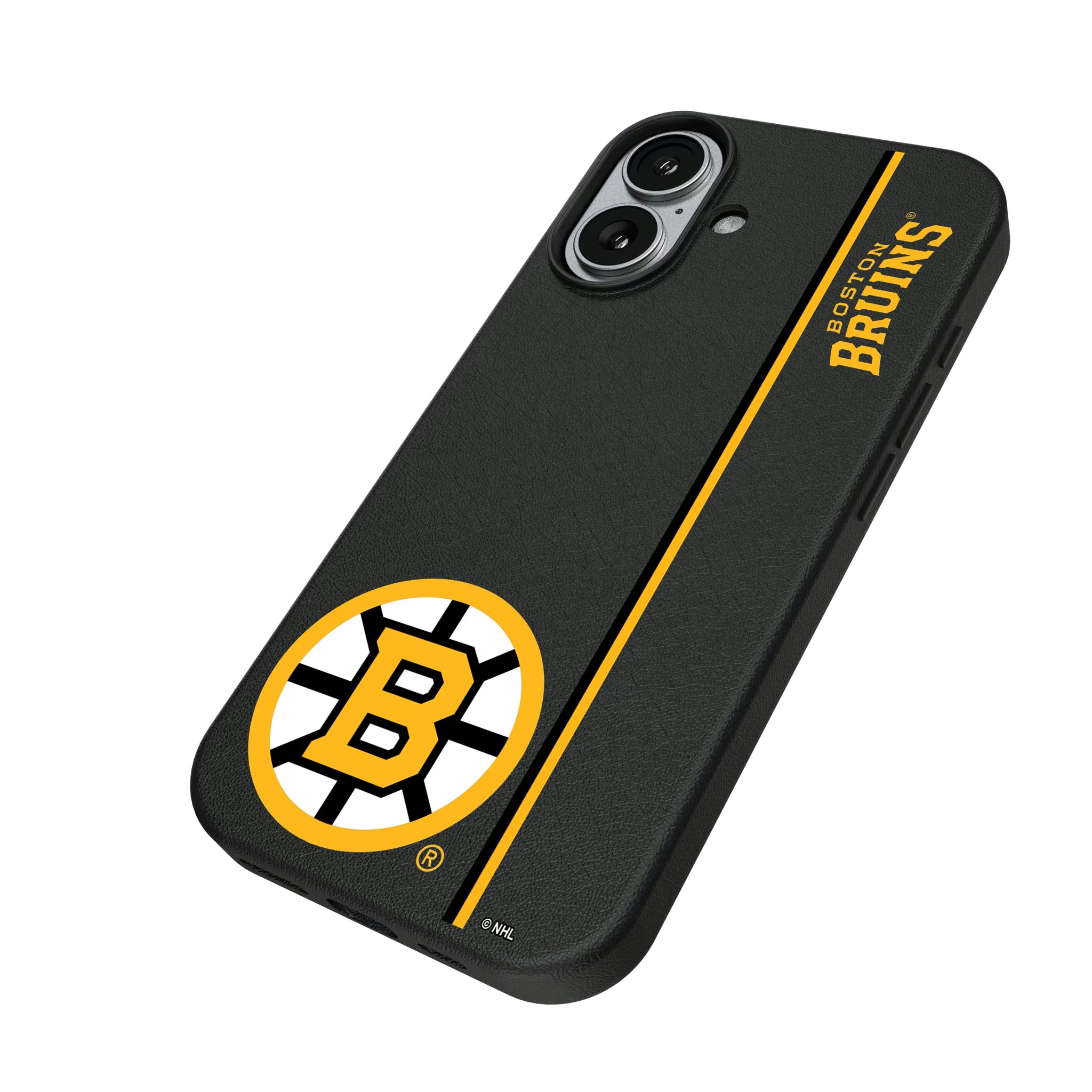 Boston Bruins Sidebar iPhone MagSafe Compatible Phone Case for Apple iPhone - Isometric View#Device_iPhone 17