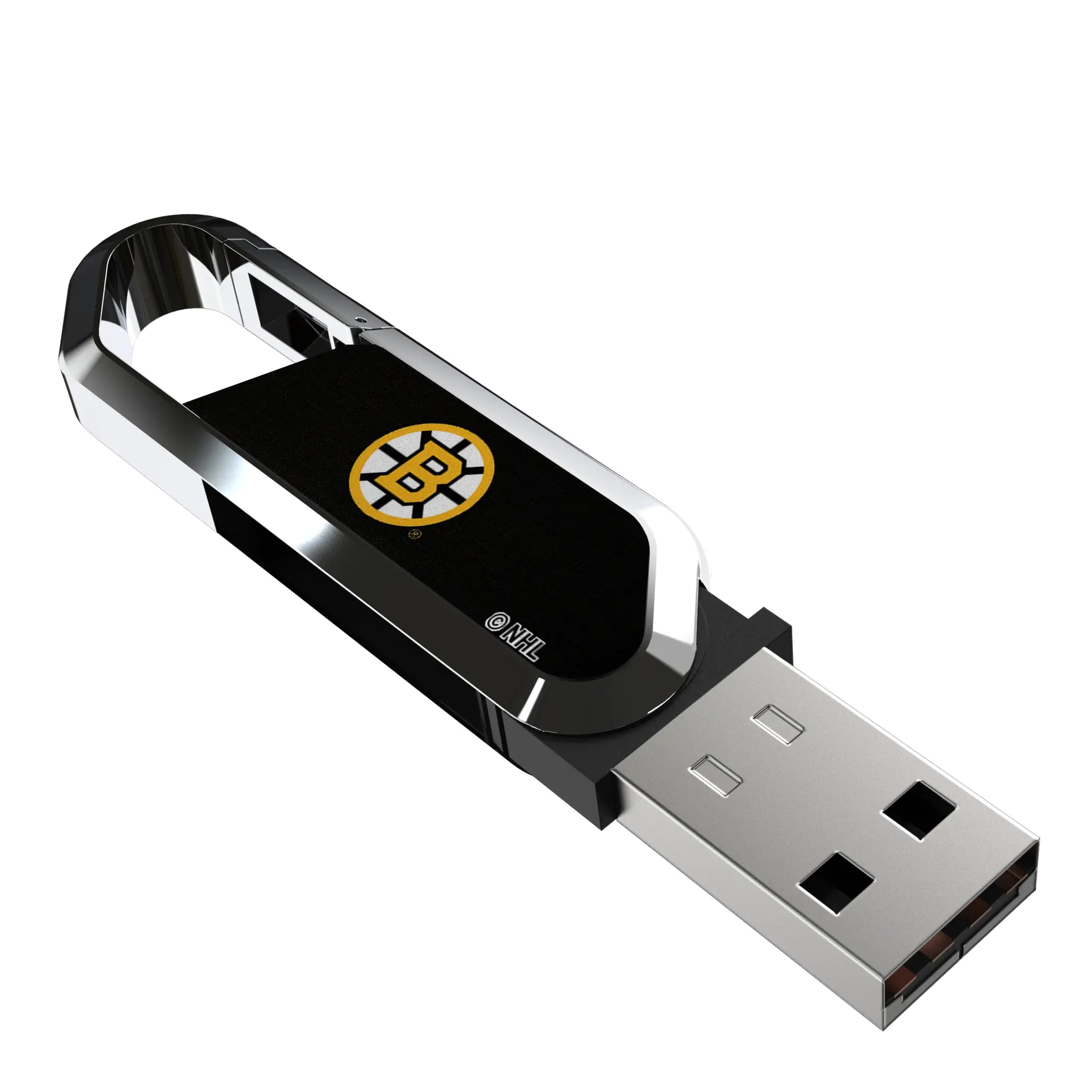 Boston Bruins Solid USB 64GB Clip Style Flash Drive