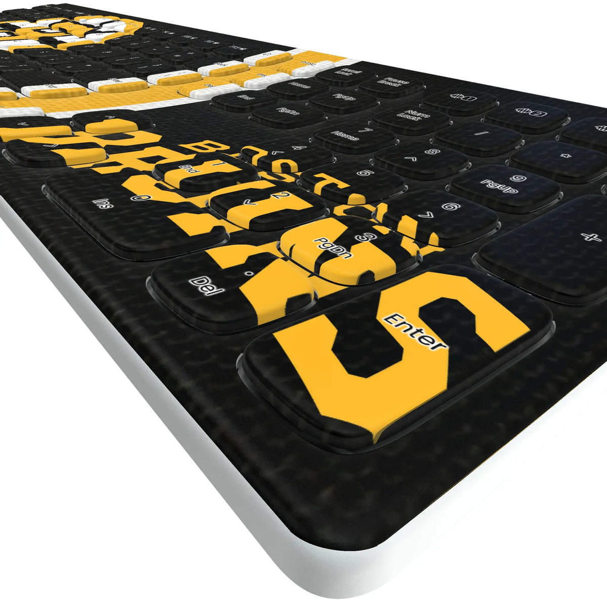 Boston Bruins Stripe KKB605 Curved Wireless Keyboard - Detail