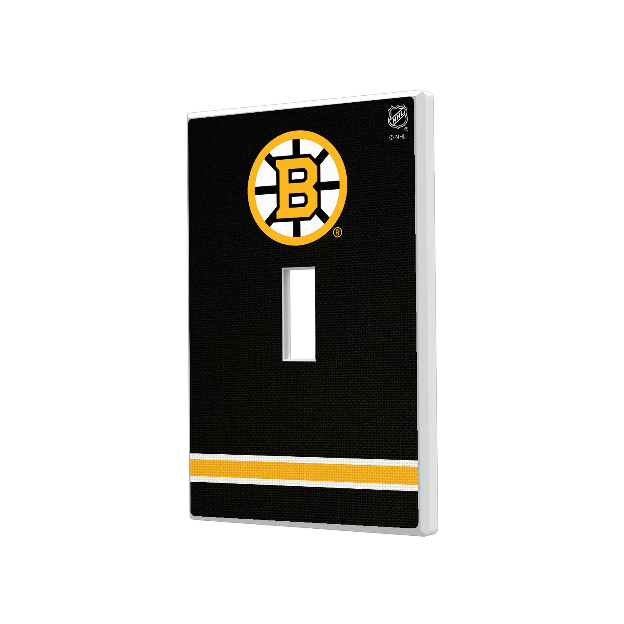 Boston Bruins Stripe Hidden-Screw Light Switch Plate#Style_Single Toggle