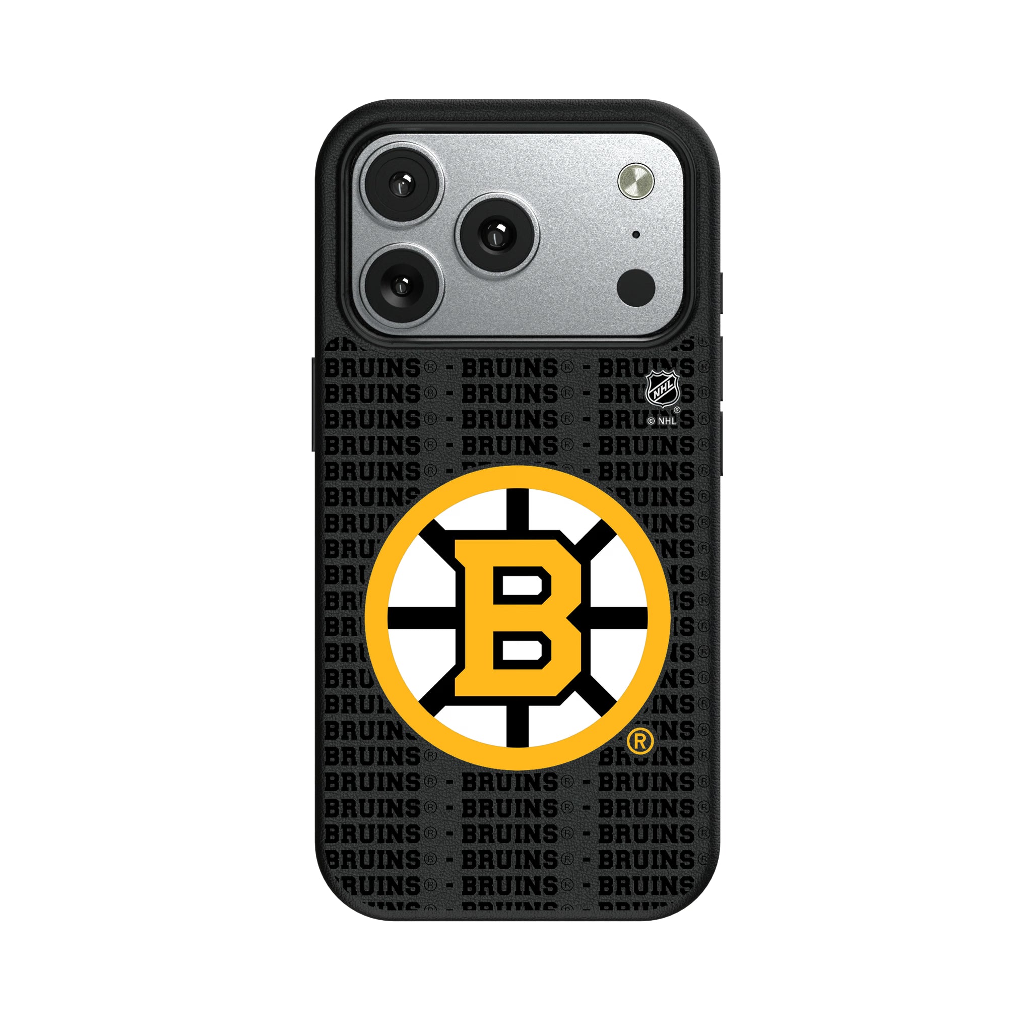 Boston Bruins Text Backdrop iPhone MagSafe Compatible Phone Case for Apple iPhone#Device_iPhone 17 Pro