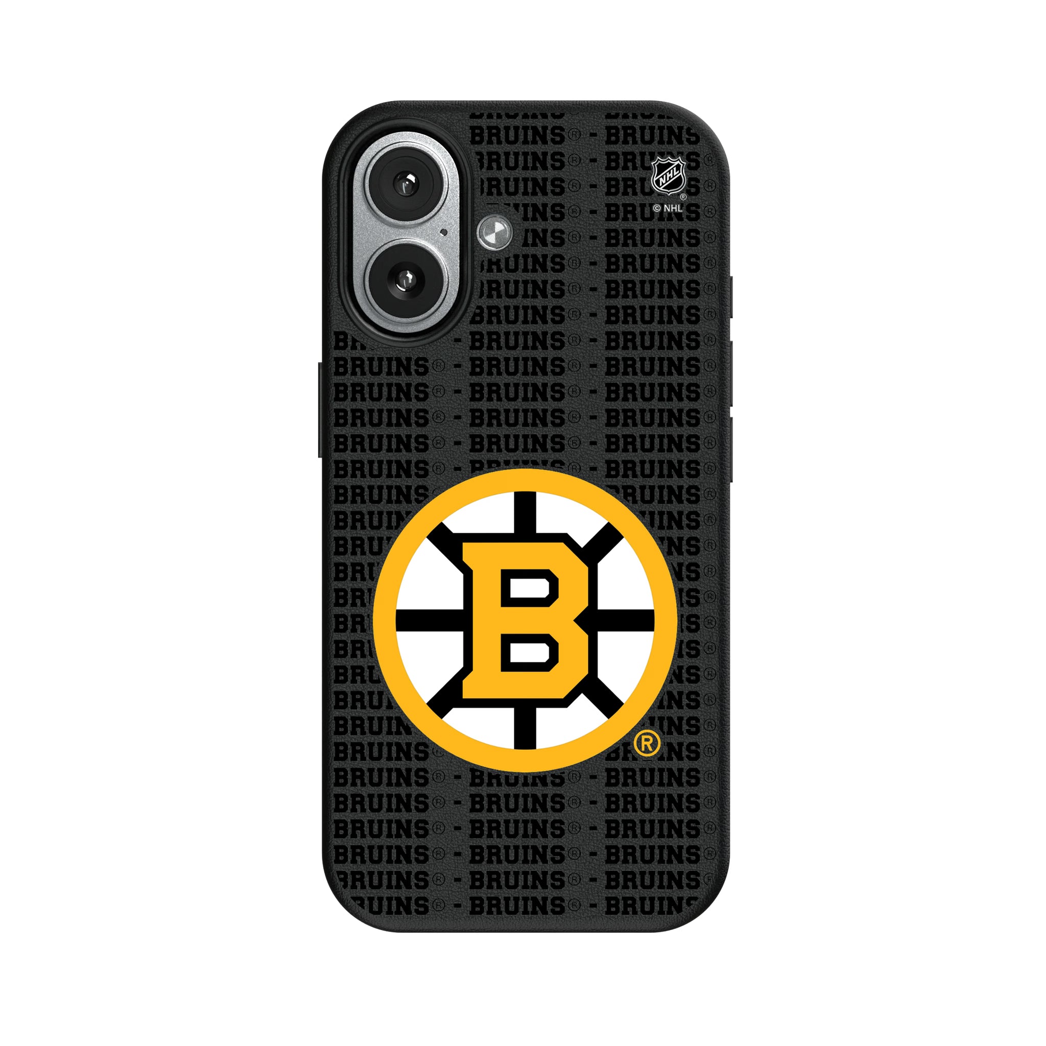 Boston Bruins Text Backdrop iPhone MagSafe Compatible Phone Case for Apple iPhone#Device_iPhone 17