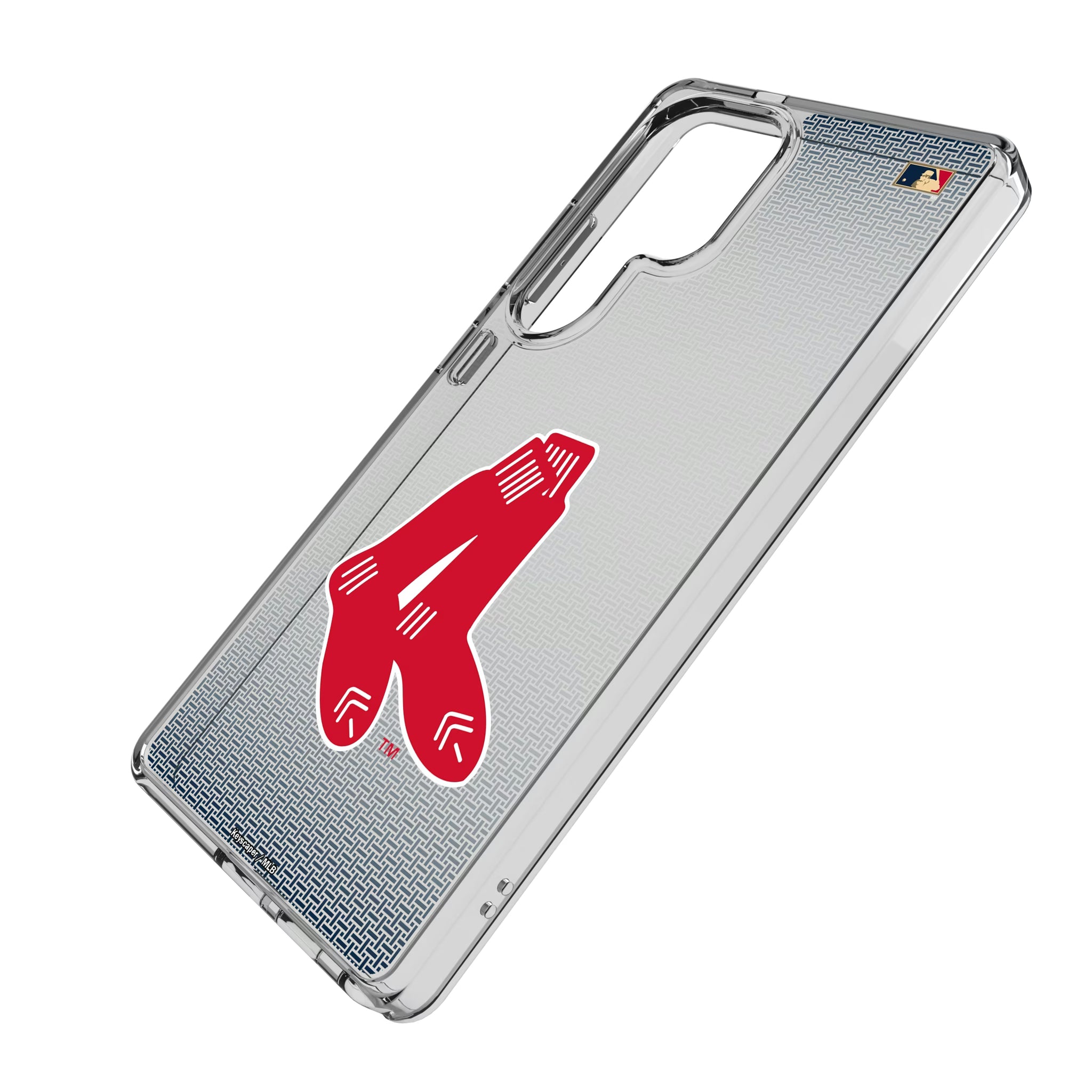 Boston Red Sox 1924-1960 - Cooperstown Collection Linen Galaxy Clear Phone Case for Samsung Galaxy - Isometric View
