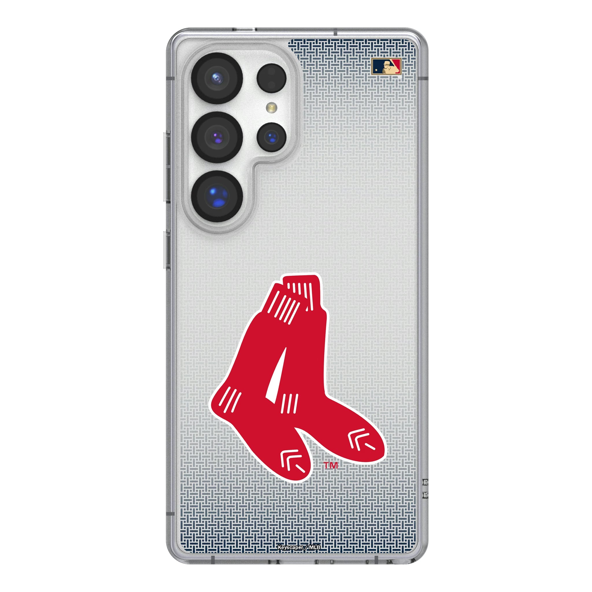Boston Red Sox 1924-1960 - Cooperstown Collection Linen Galaxy Clear Phone Case for Samsung Galaxy