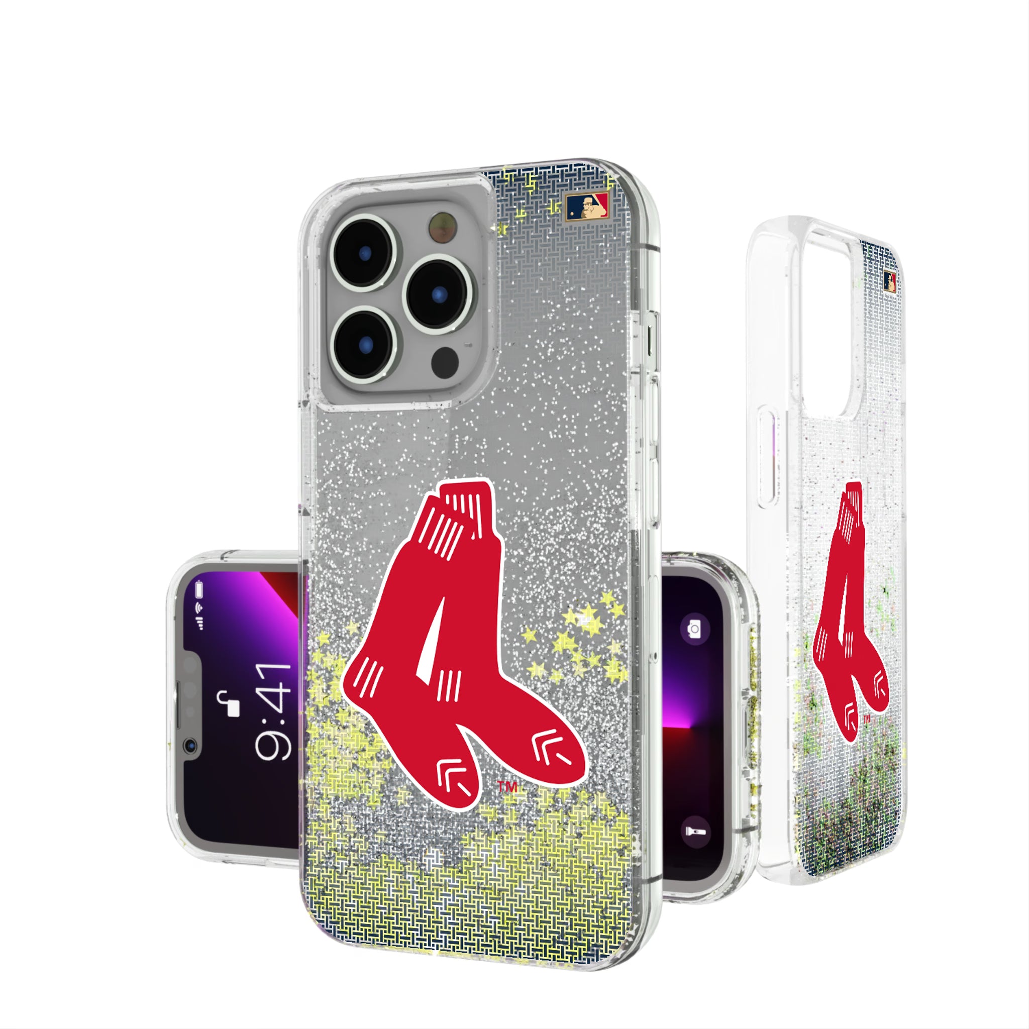 Boston Red Sox 1924-1960 - Cooperstown Collection Linen iPhone Glitter Phone Case for Apple iPhone