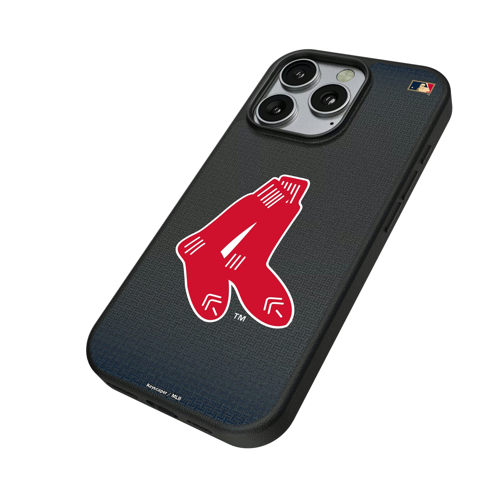 Boston Red Sox 1924-1960 - Cooperstown Collection Linen iPhone MagSafe Compatible Phone Case for Apple iPhone - Isometric View