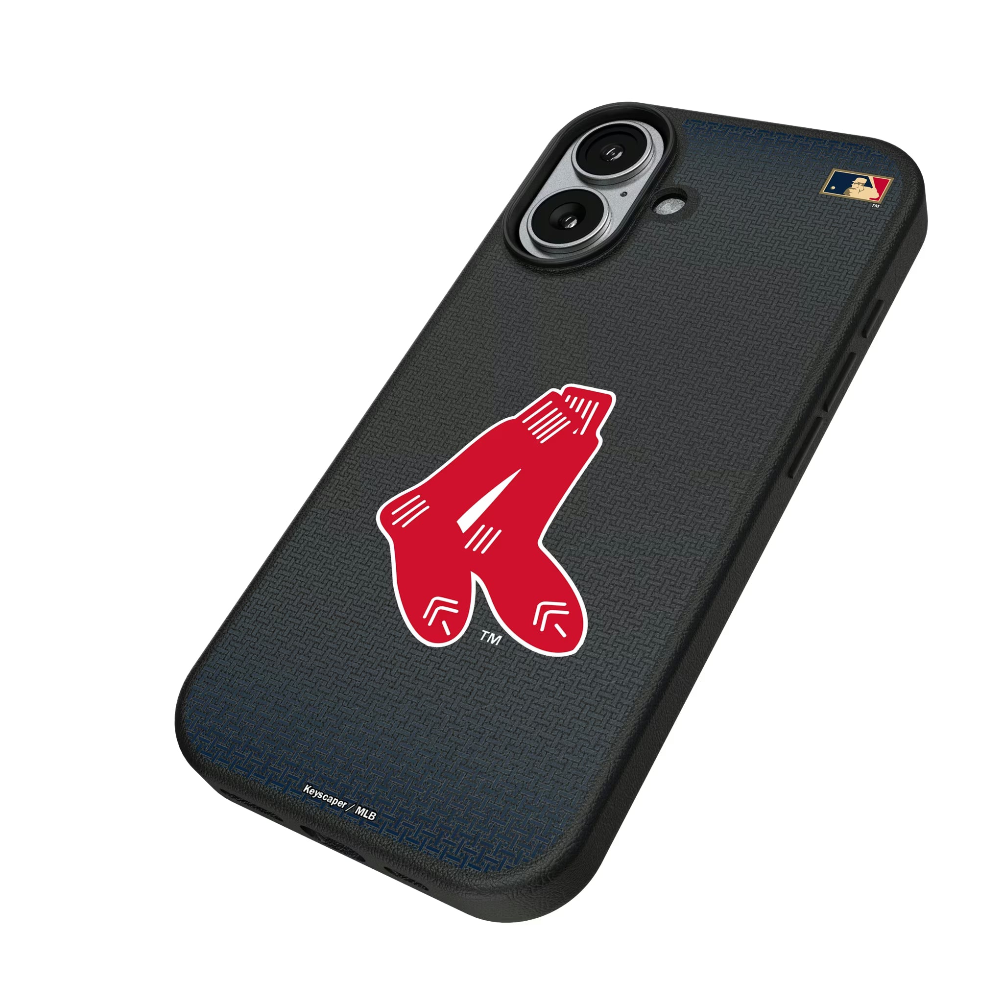 Boston Red Sox 1924-1960 - Cooperstown Collection Linen iPhone MagSafe Compatible Phone Case for Apple iPhone - Isometric View#Device_iPhone 17