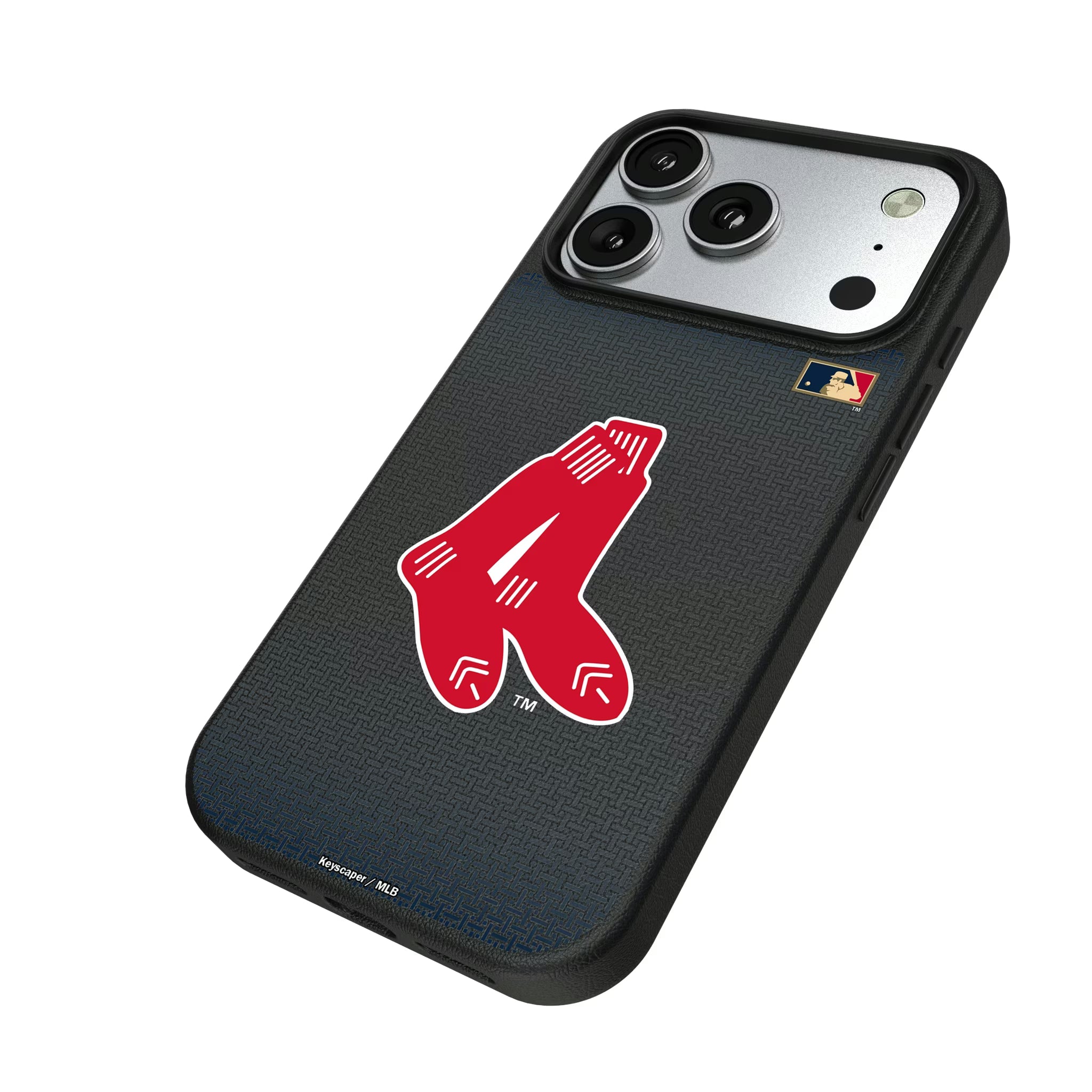 Boston Red Sox 1924-1960 - Cooperstown Collection Linen iPhone MagSafe Compatible Phone Case for Apple iPhone - Isometric View#Device_iPhone 17 Pro