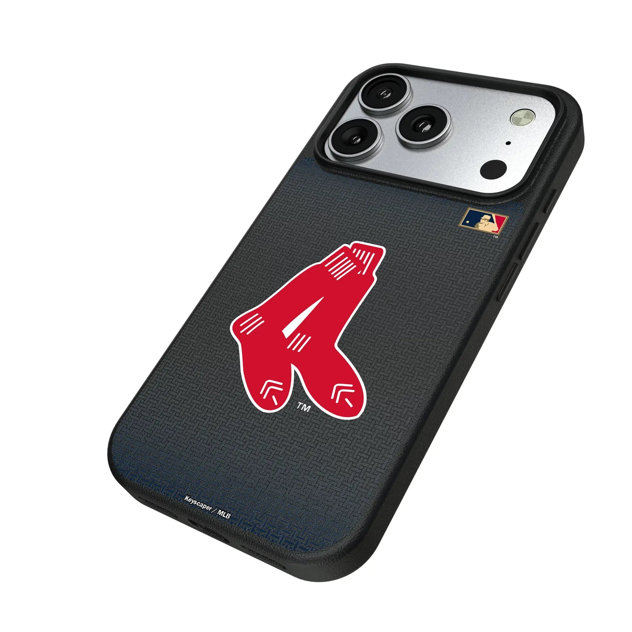 Boston Red Sox 1924-1960 - Cooperstown Collection Linen iPhone MagSafe Compatible Phone Case for Apple iPhone - Isometric View#Device_iPhone 17 Pro