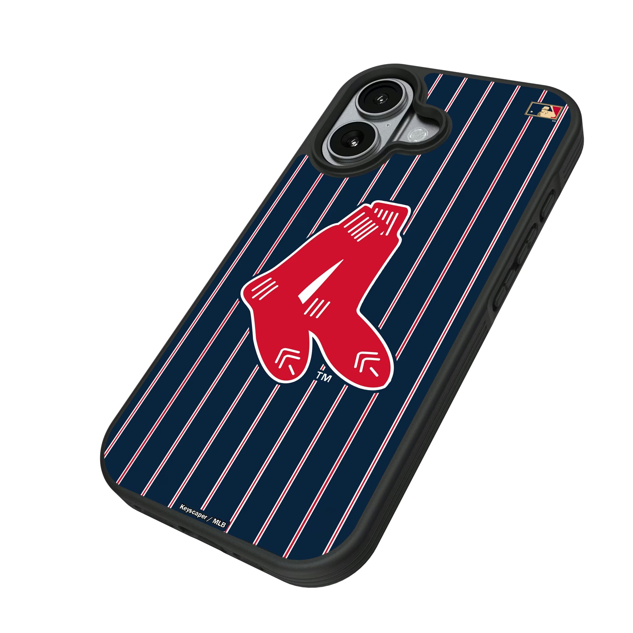 Boston Red Sox 1924-1960 - Cooperstown Collection Pinstripe iPhone Bump Phone Case for Apple iPhone - Isometric View#Device_iPhone 17