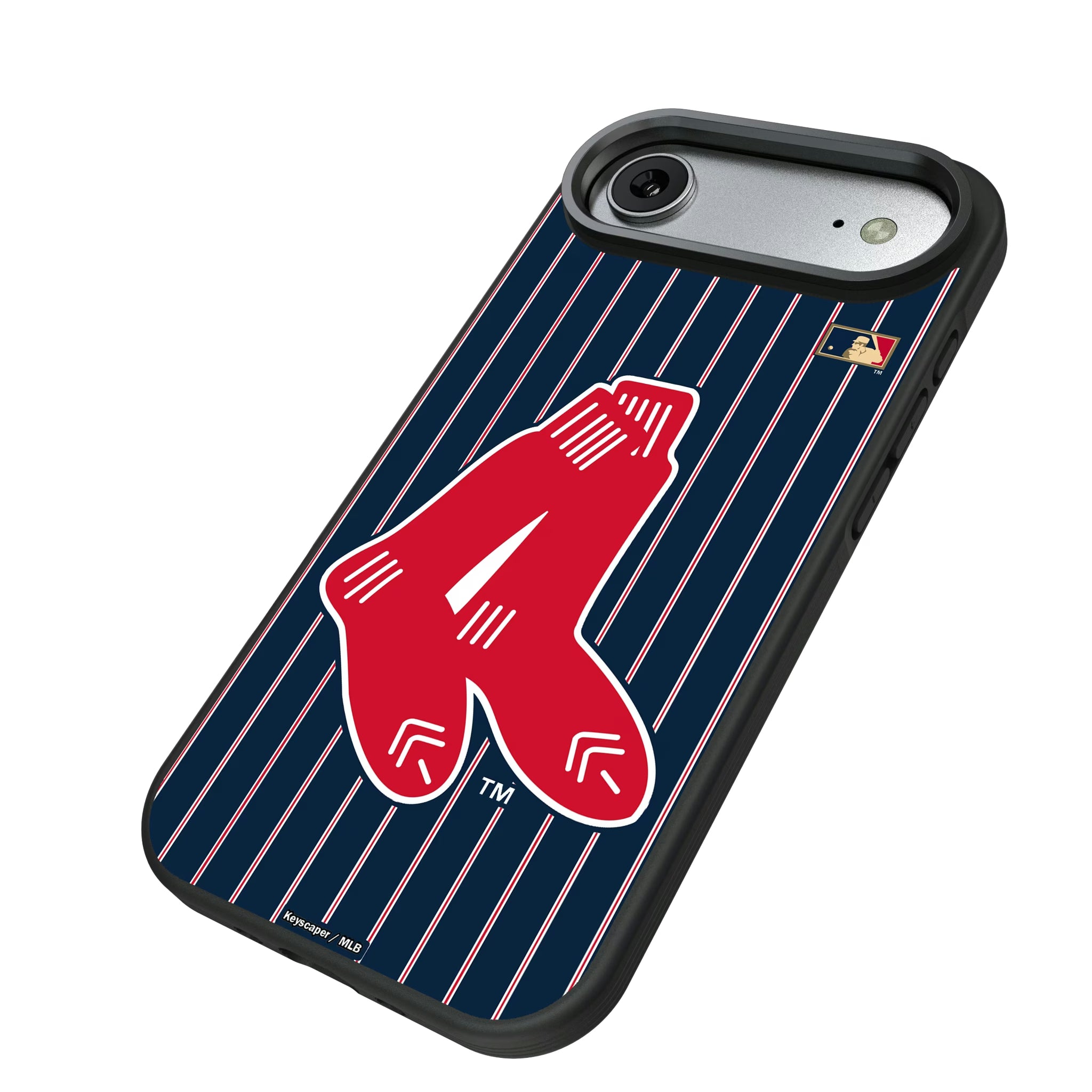 Boston Red Sox 1924-1960 - Cooperstown Collection Pinstripe iPhone Bump Phone Case for Apple iPhone - Isometric View#Device_iPhone Air