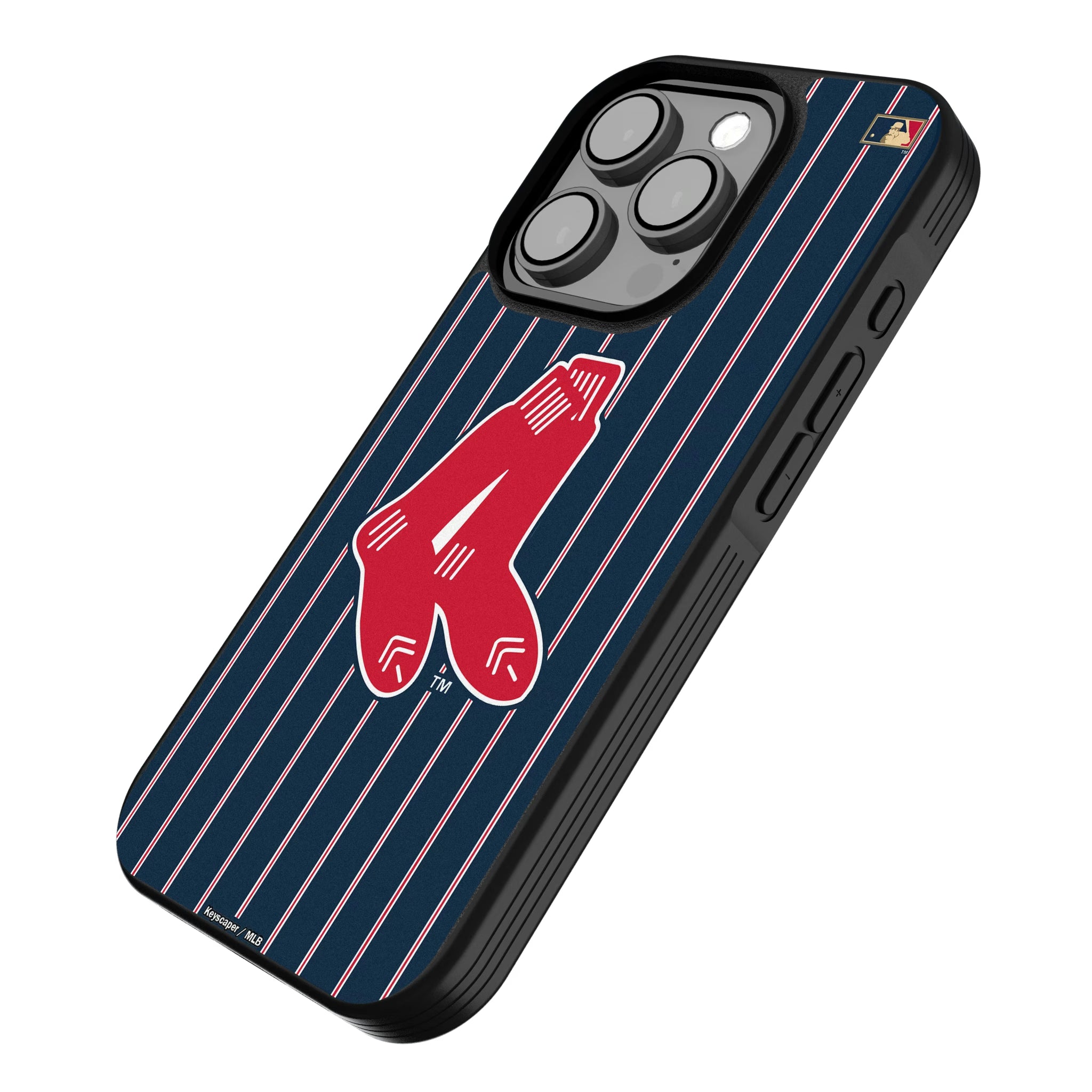 Boston Red Sox 1924-1960 - Cooperstown Collection Pinstripe iPhone Bump Phone Case for Apple iPhone - Isometric View